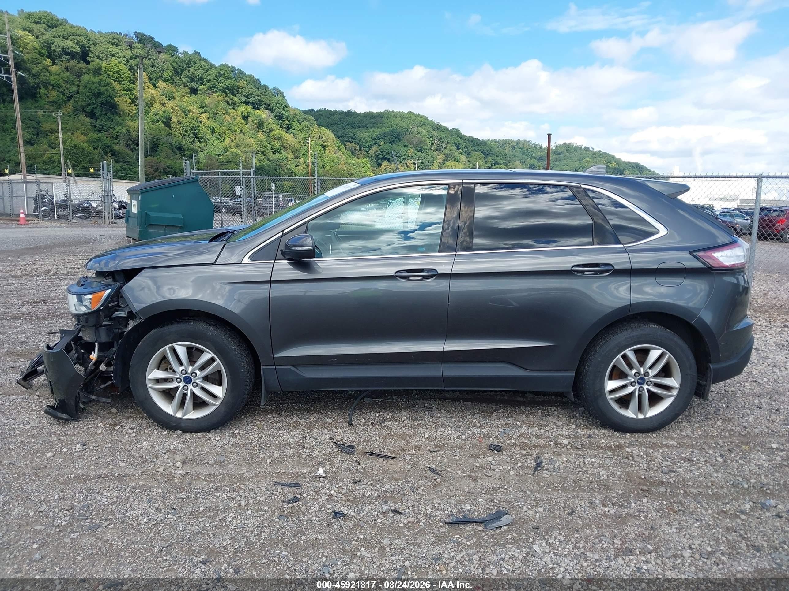 2015 Ford Edge Sel Gray vin: 2FMTK4J81FBB31346
