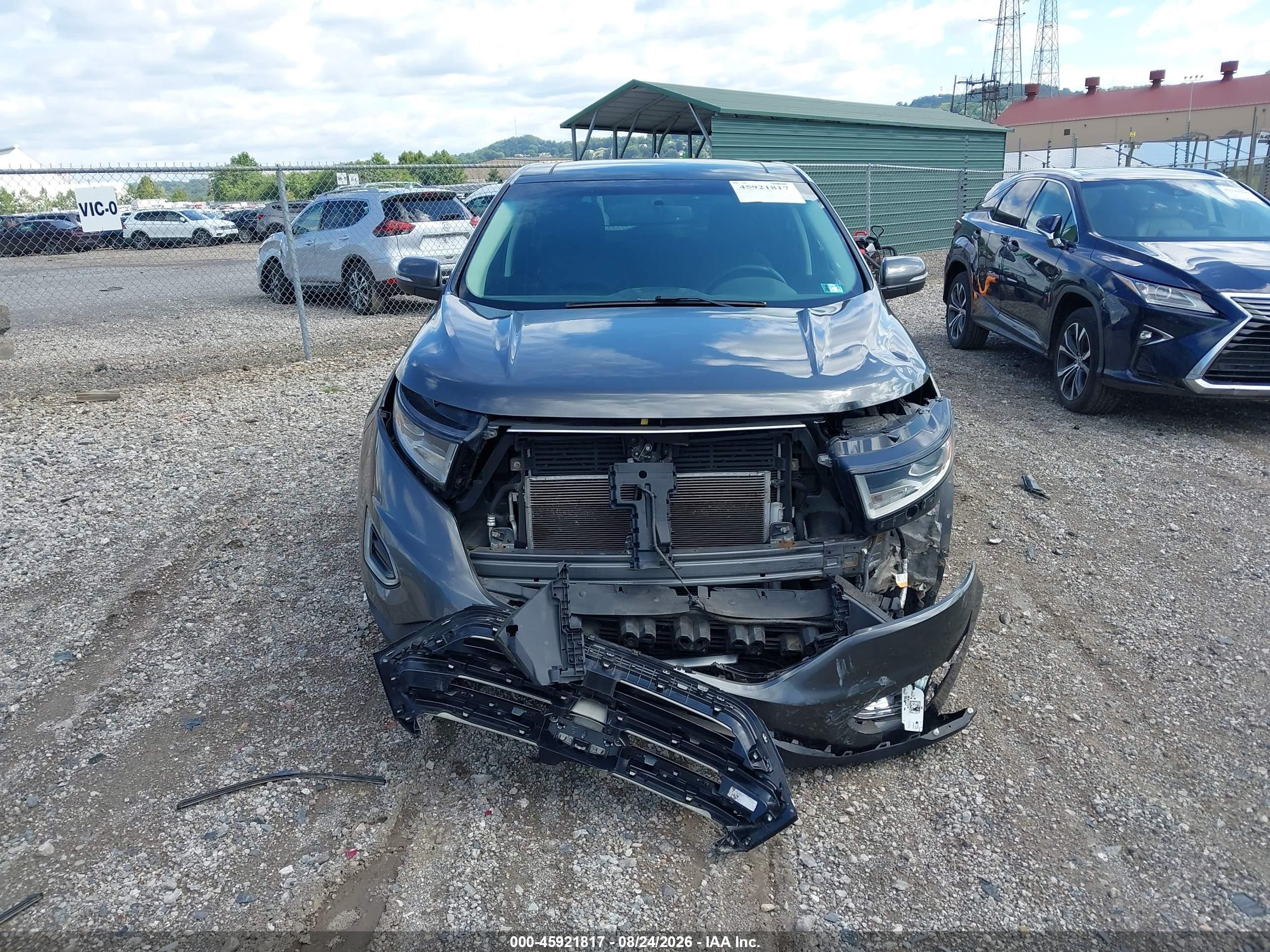 2015 Ford Edge Sel Gray vin: 2FMTK4J81FBB31346