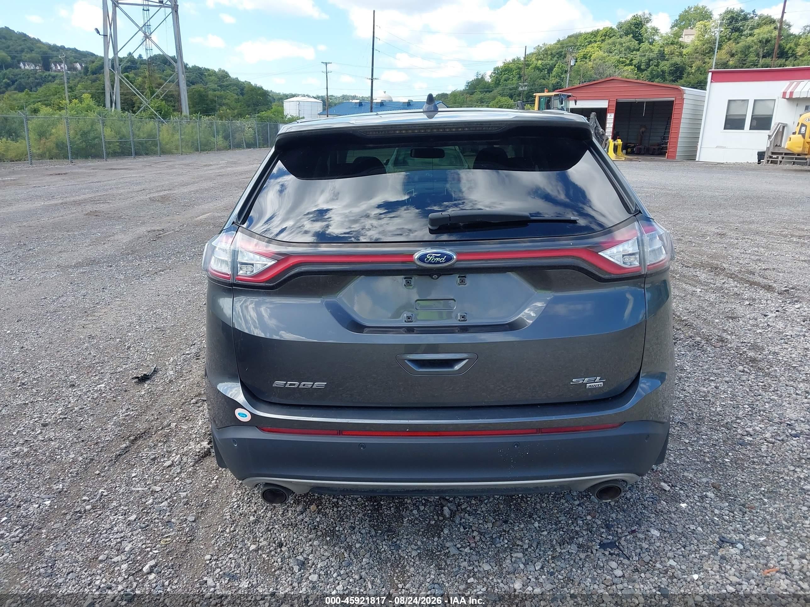 2015 Ford Edge Sel Gray vin: 2FMTK4J81FBB31346