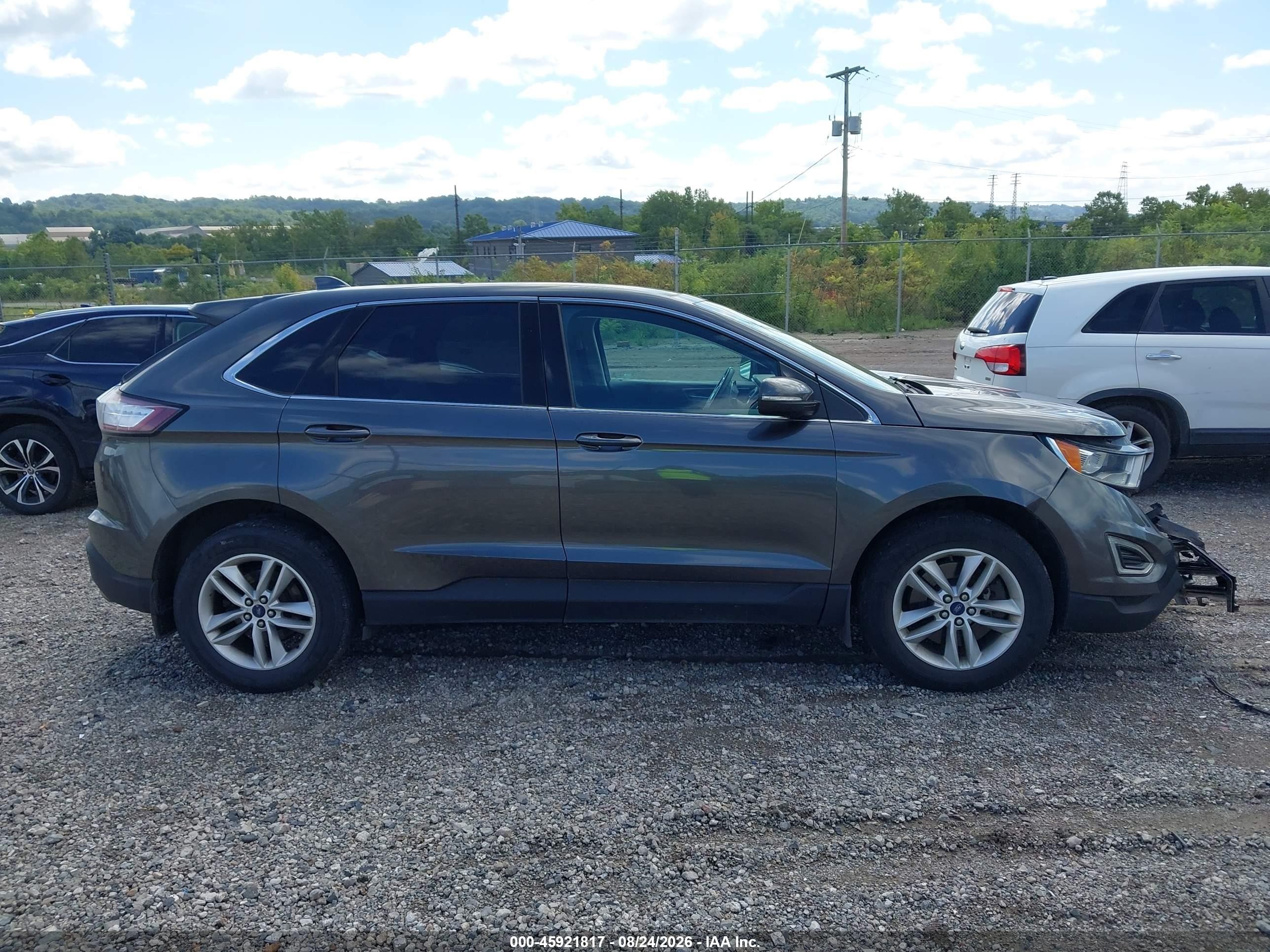 2015 Ford Edge Sel Gray vin: 2FMTK4J81FBB31346