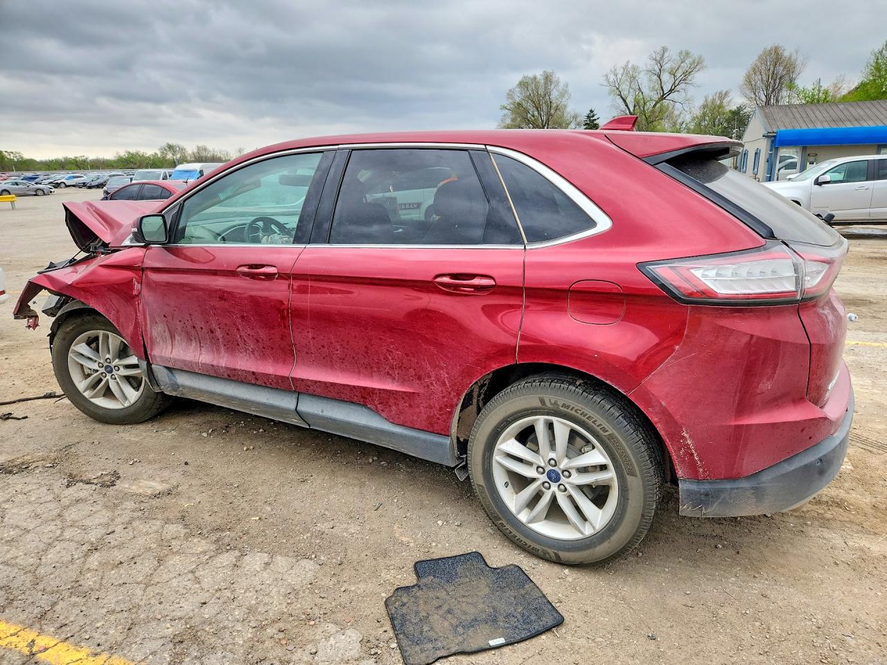 2015 Ford Edge Sel Maroon vin: 2FMTK4J81FBB60541