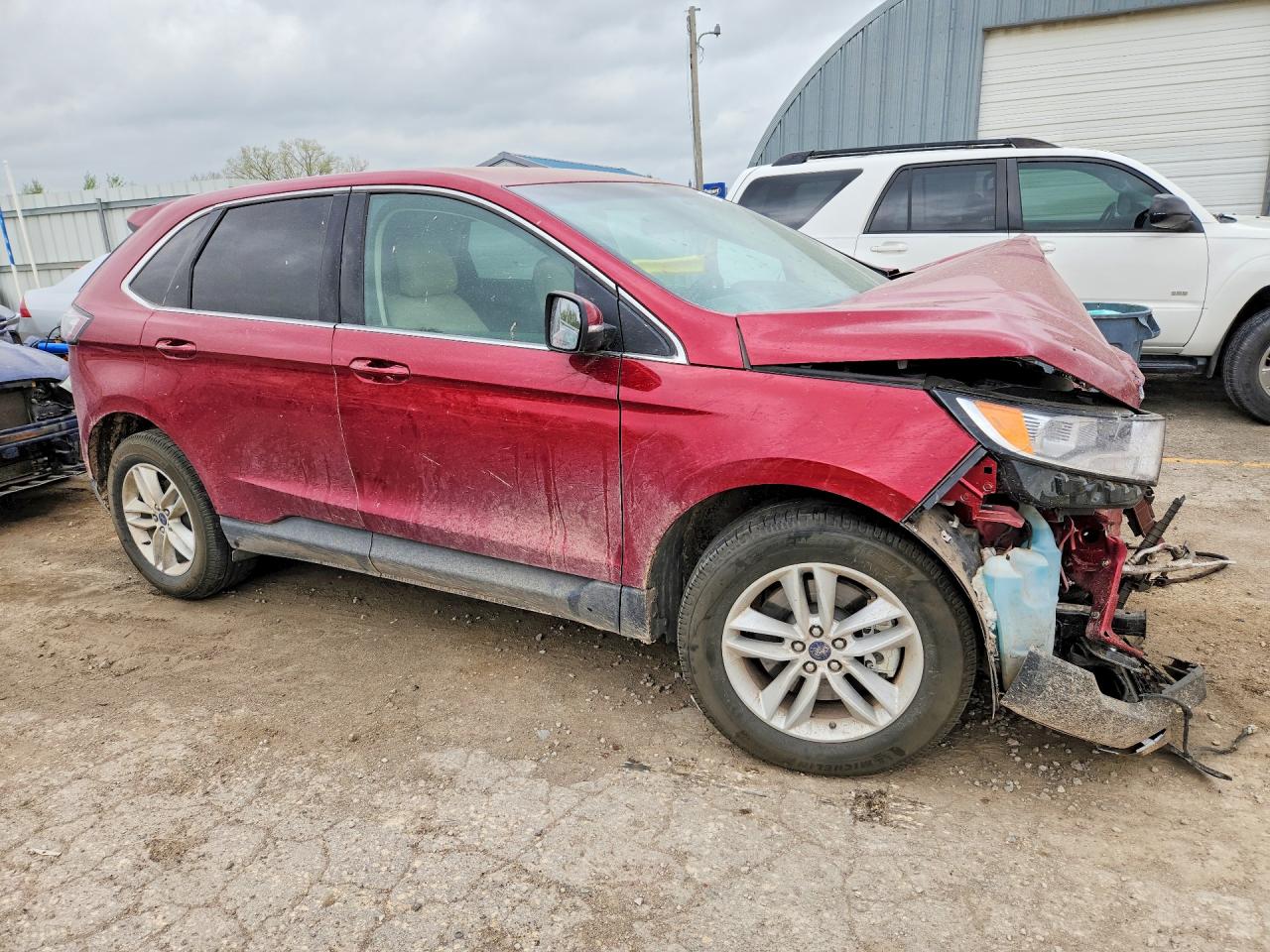 2015 Ford Edge Sel Maroon vin: 2FMTK4J81FBB60541