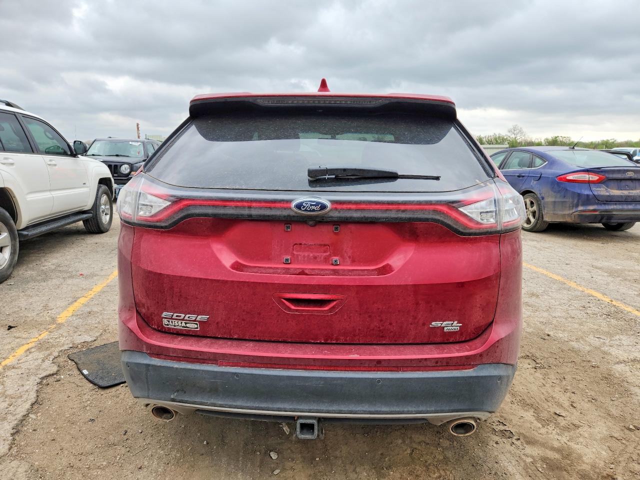 2015 Ford Edge Sel Maroon vin: 2FMTK4J81FBB60541