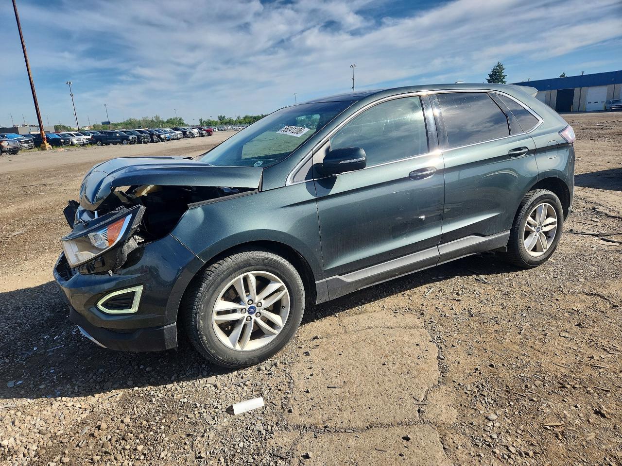 2015 Ford Edge Sel Green vin: 2FMTK4J81FBB65612