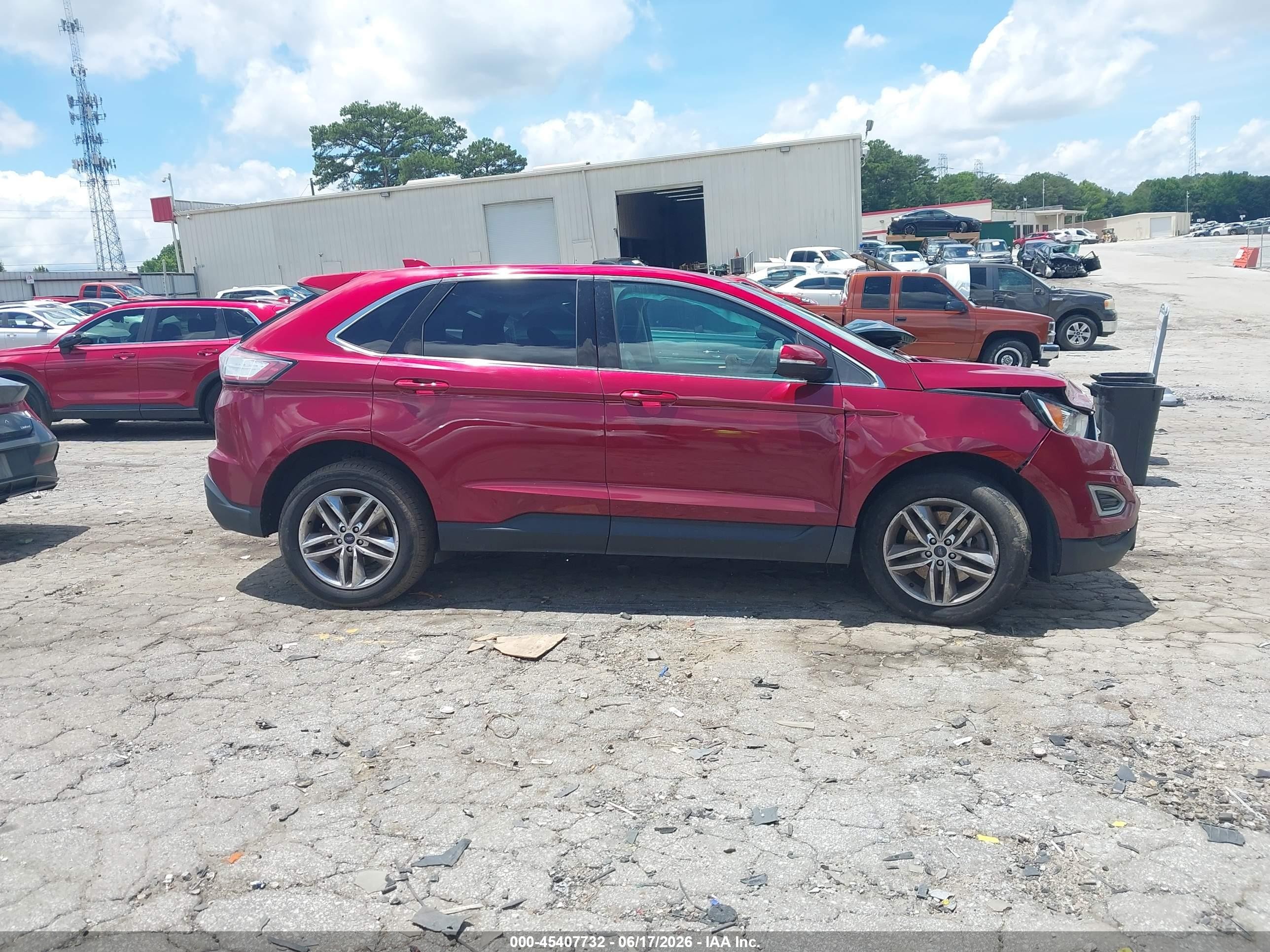 2015 Ford Edge Sel Red vin: 2FMTK4J81FBB85259