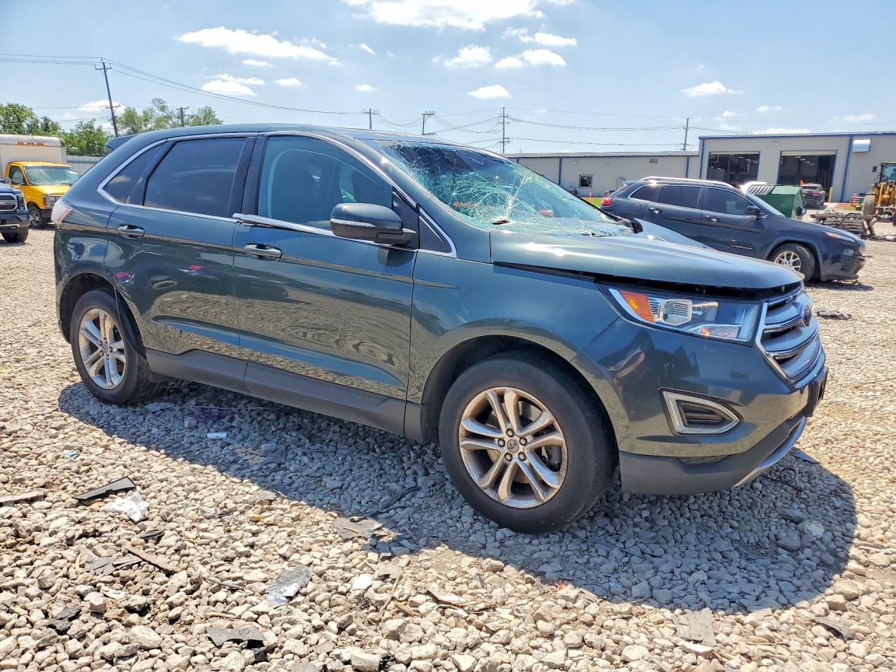 2015 Ford Edge Sel Green vin: 2FMTK4J81FBC02612