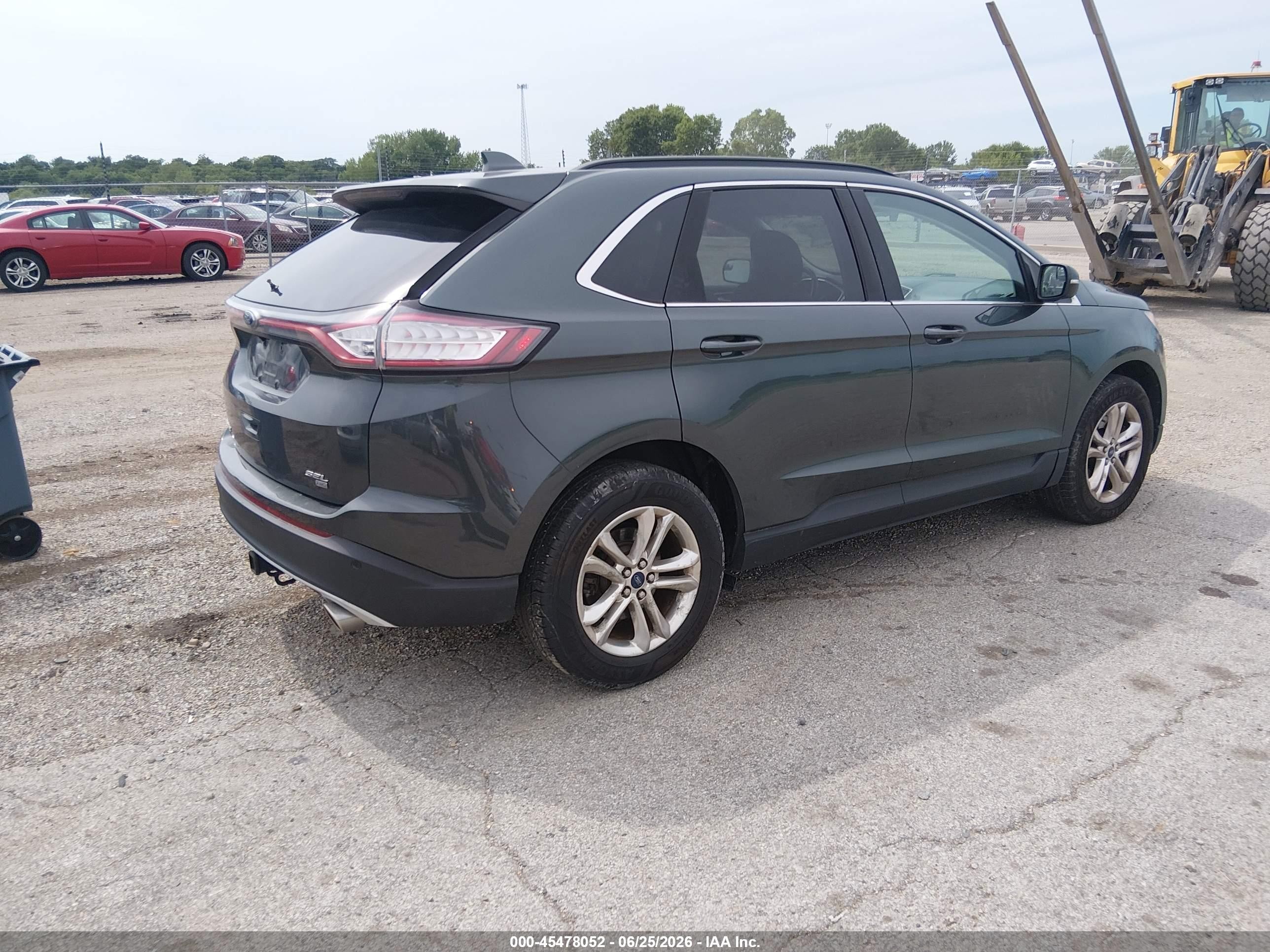 2015 Ford Edge Sel Gray vin: 2FMTK4J81FBC23668