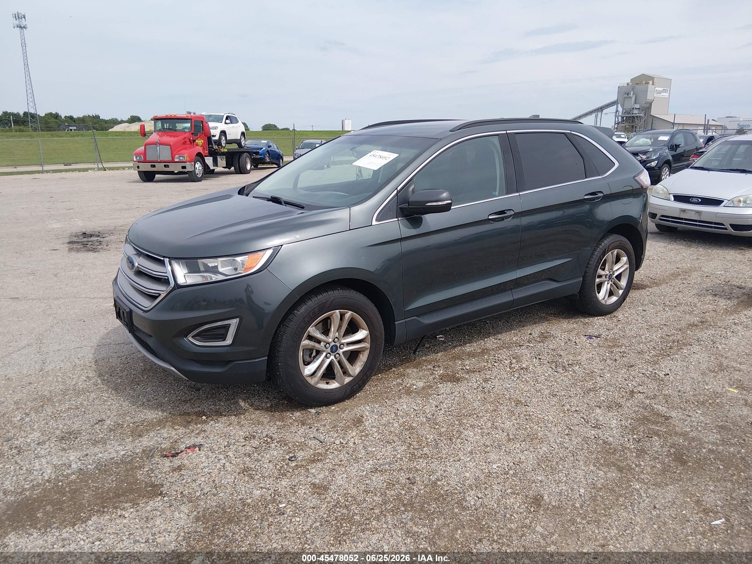 2015 Ford Edge Sel Gray vin: 2FMTK4J81FBC23668