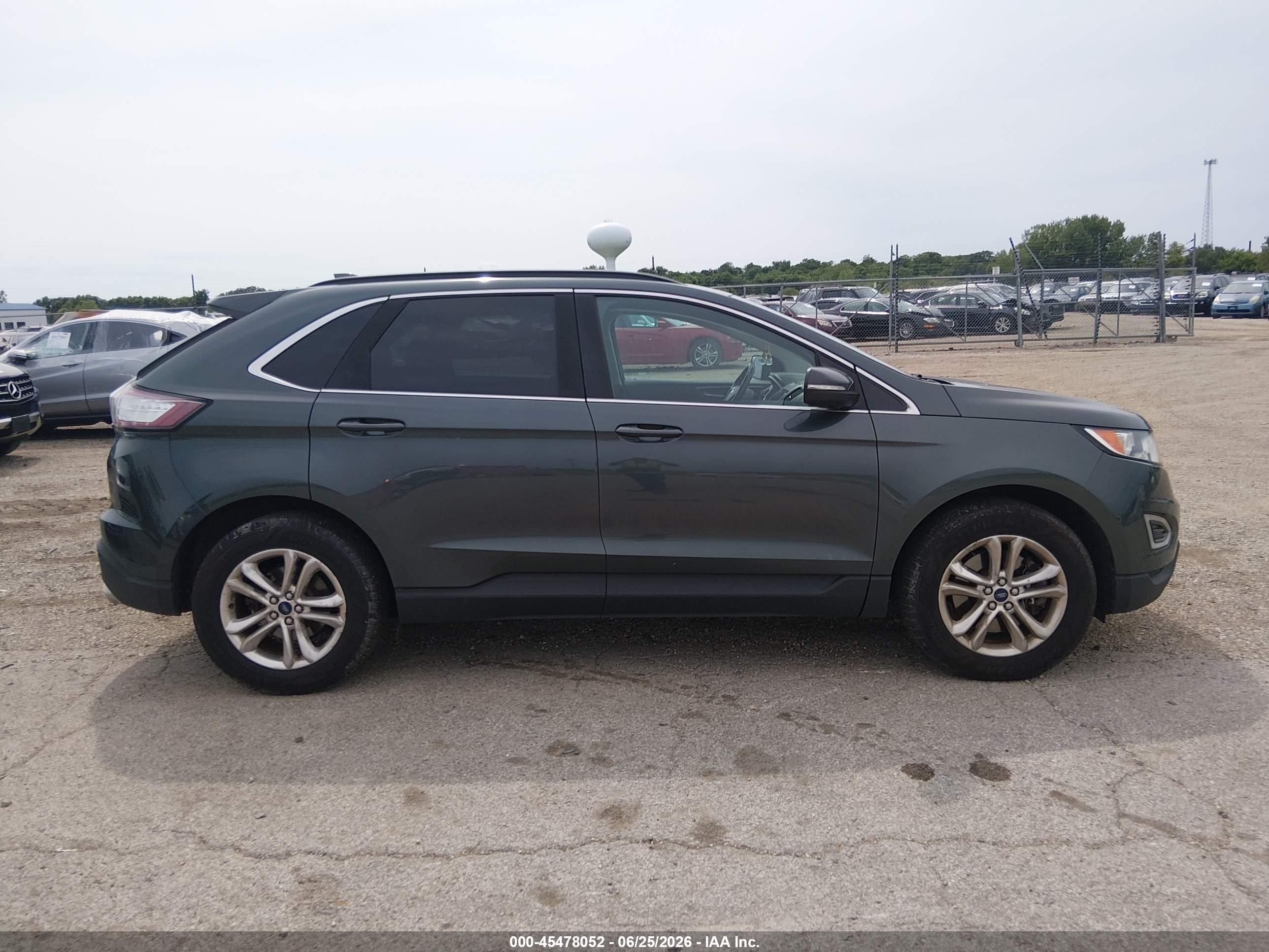 2015 Ford Edge Sel Gray vin: 2FMTK4J81FBC23668