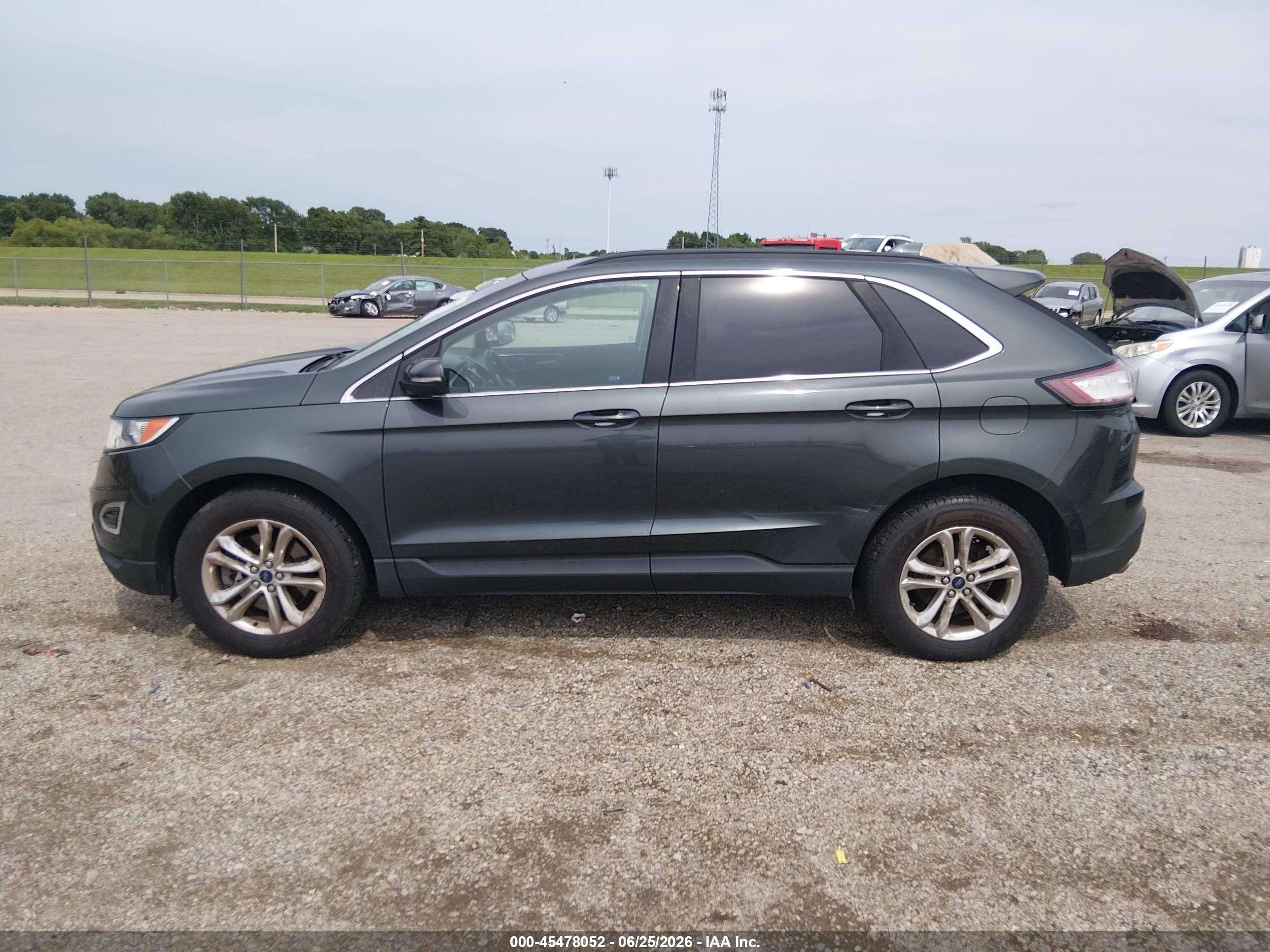 2015 Ford Edge Sel Gray vin: 2FMTK4J81FBC23668
