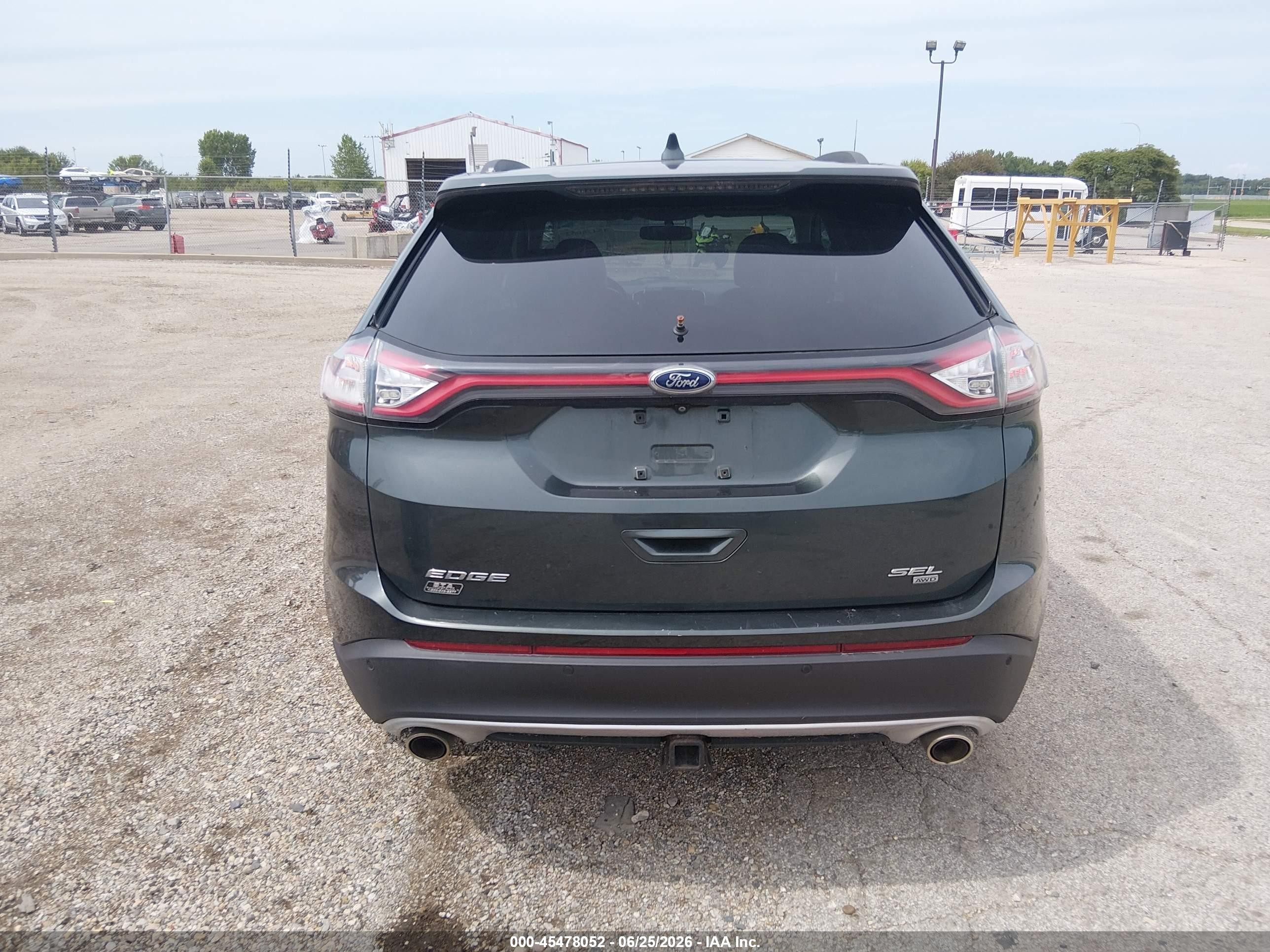 2015 Ford Edge Sel Gray vin: 2FMTK4J81FBC23668
