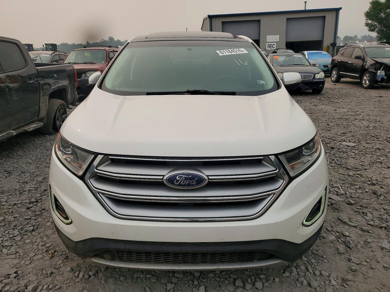 2015 Ford Edge Sel White vin: 2FMTK4J82FBB46177