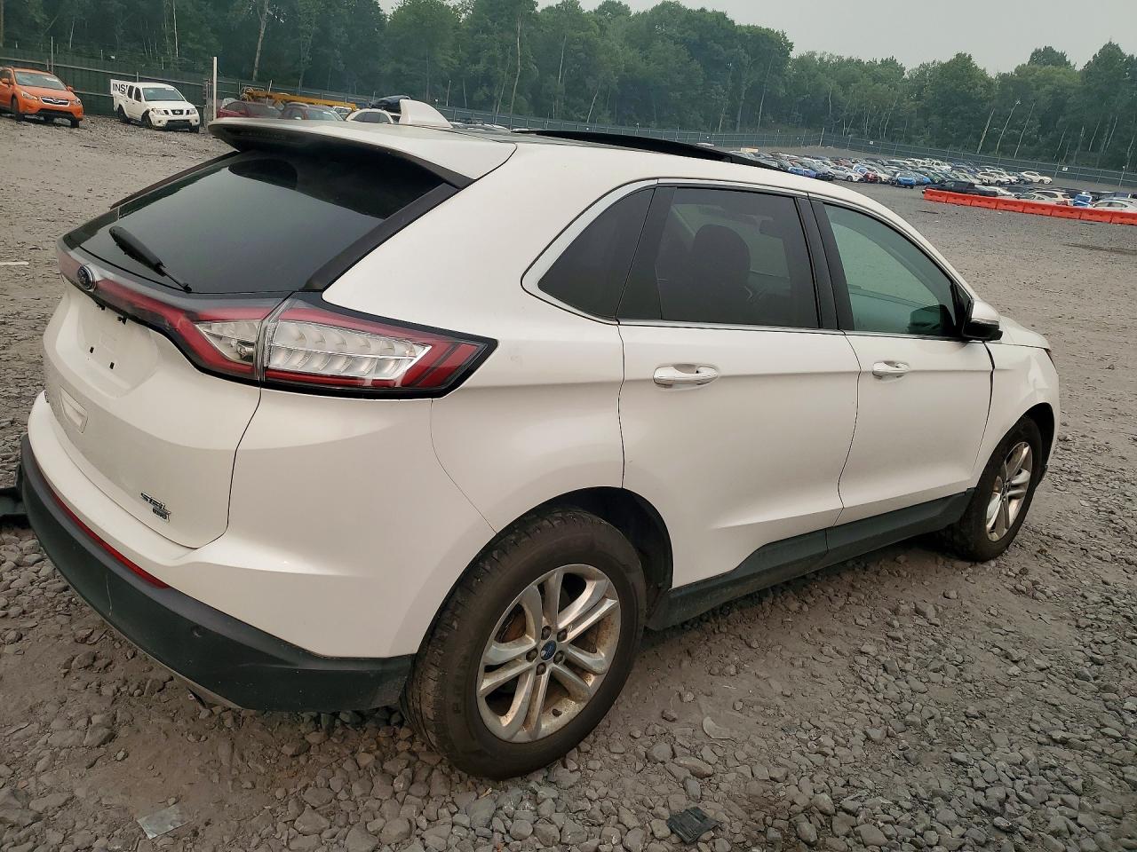 2015 Ford Edge Sel White vin: 2FMTK4J82FBB46177