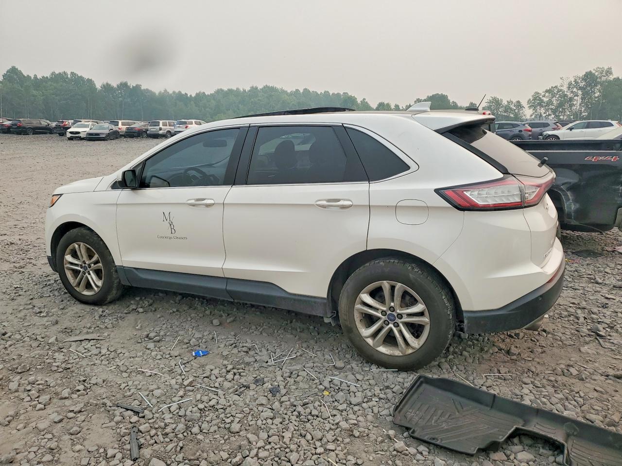 2015 Ford Edge Sel White vin: 2FMTK4J82FBB46177
