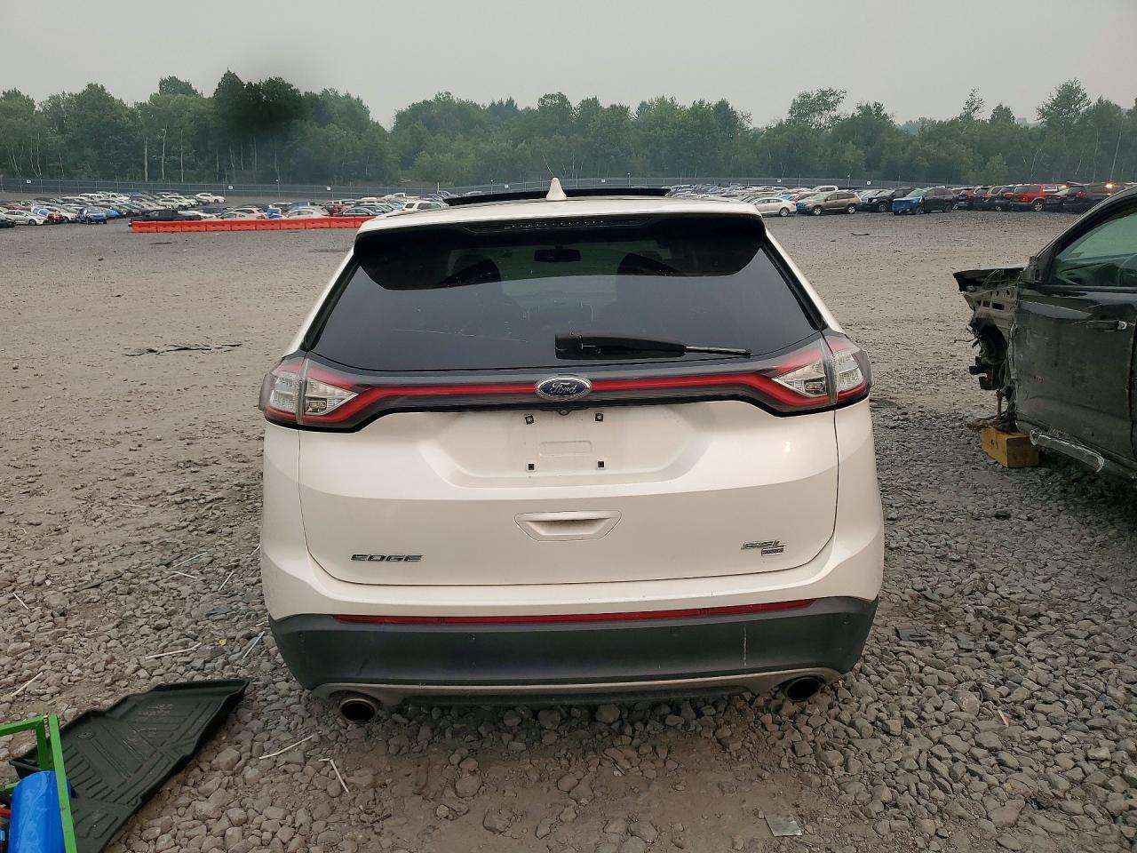2015 Ford Edge Sel White vin: 2FMTK4J82FBB46177