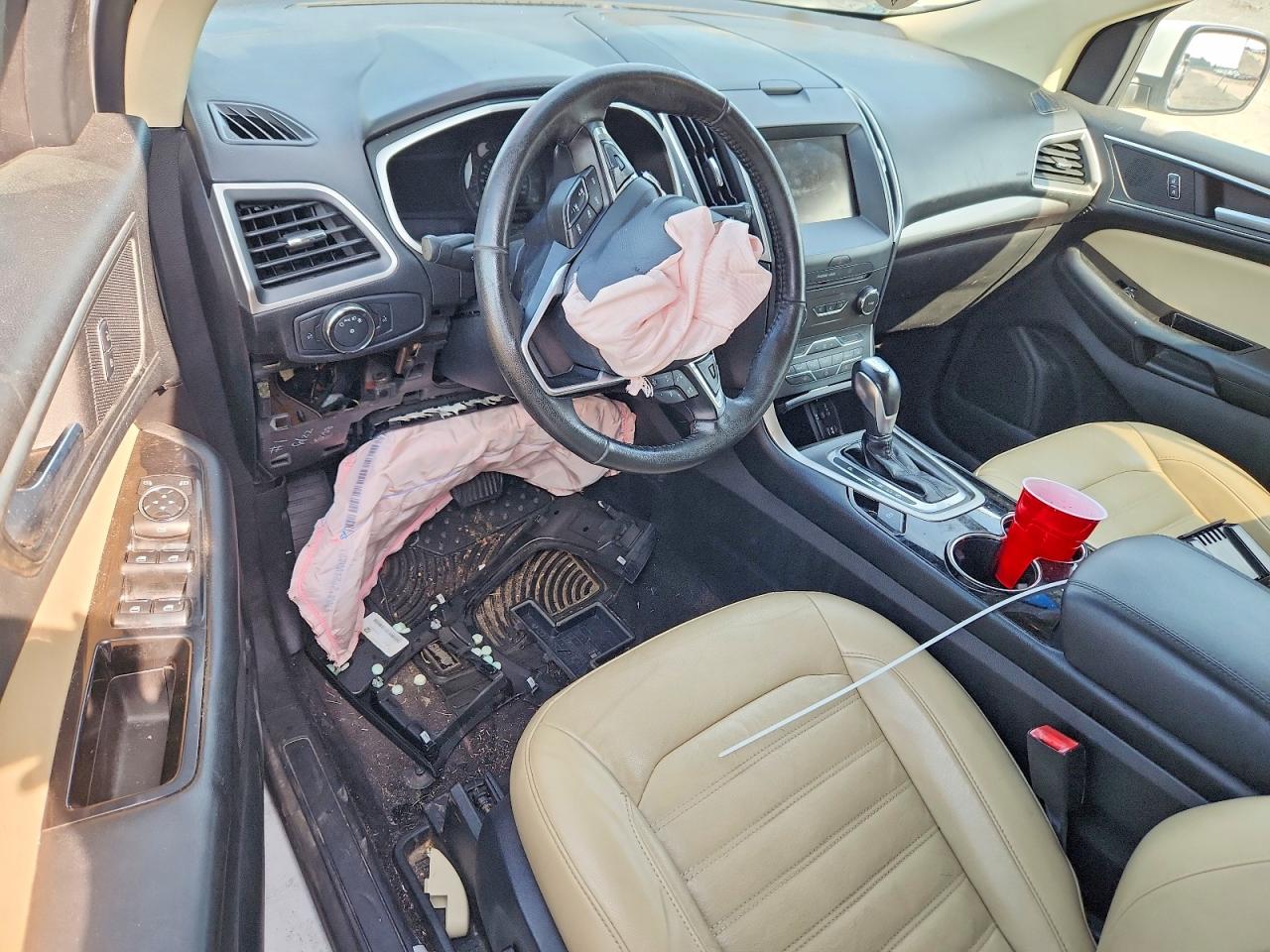 2015 Ford Edge Sel White vin: 2FMTK4J82FBB74660