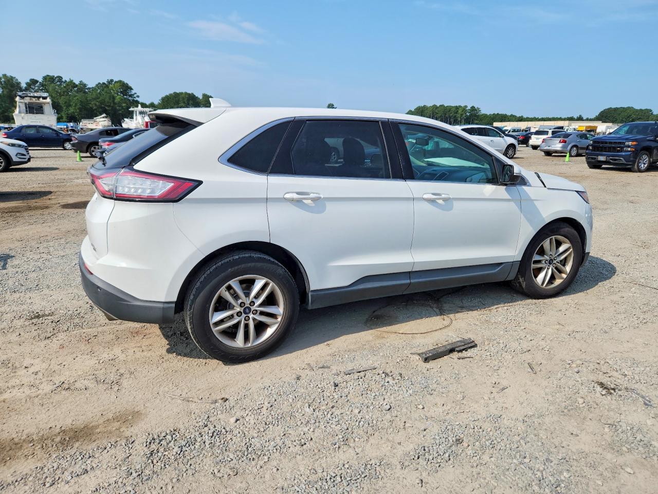 2015 Ford Edge Sel White vin: 2FMTK4J82FBB74660