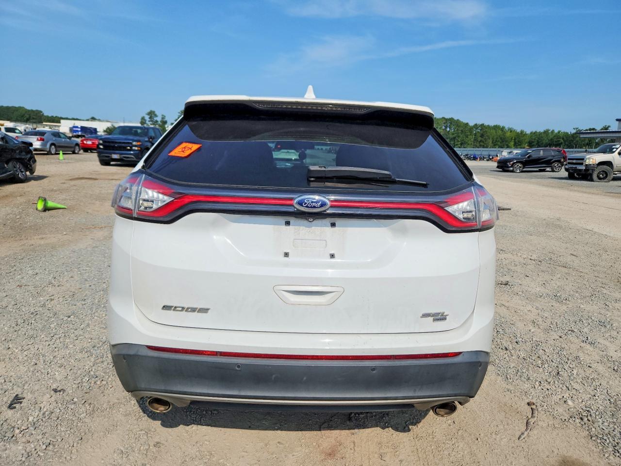 2015 Ford Edge Sel White vin: 2FMTK4J82FBB74660