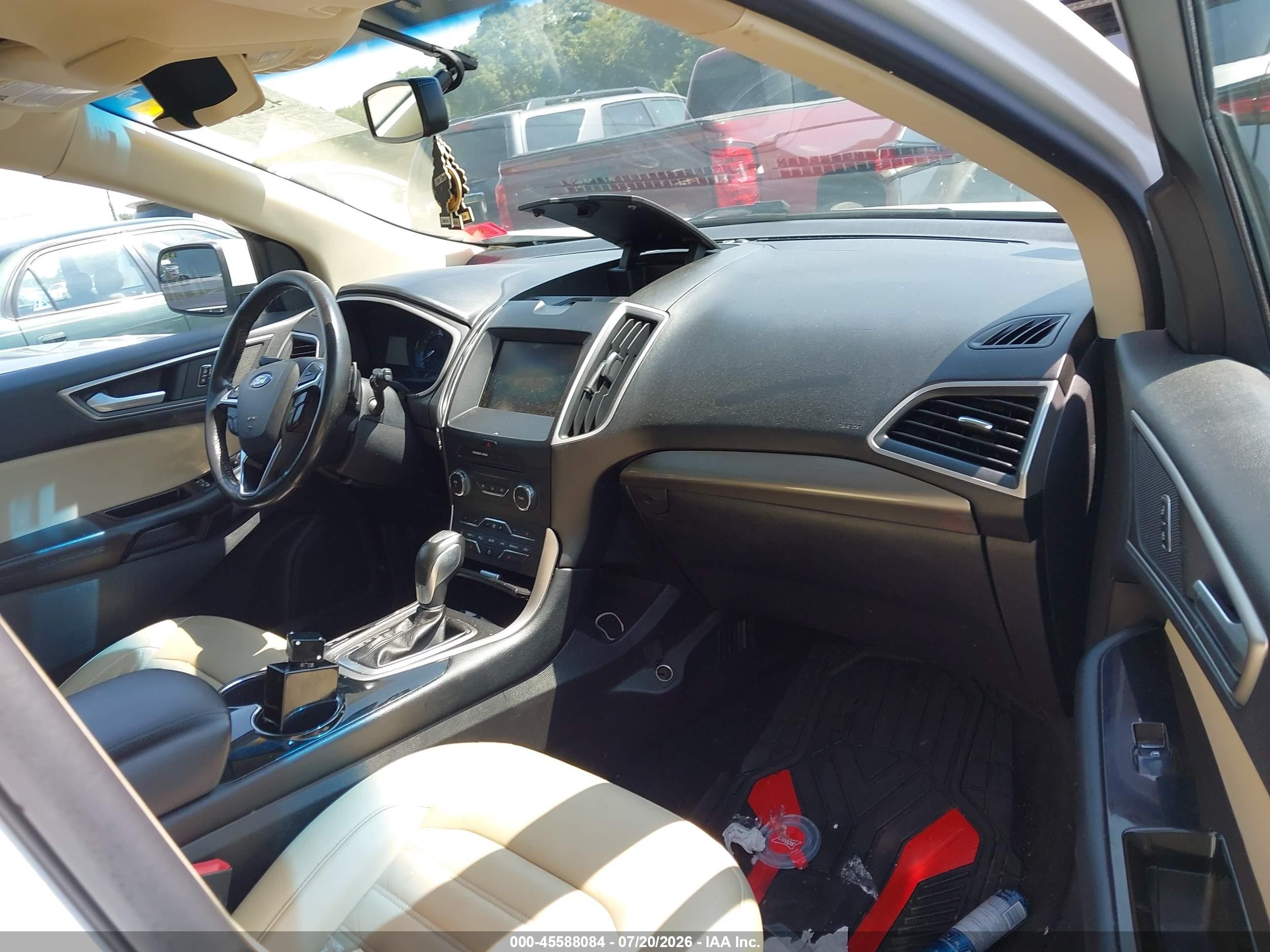 2015 Ford Edge Sel White vin: 2FMTK4J82FBB86100
