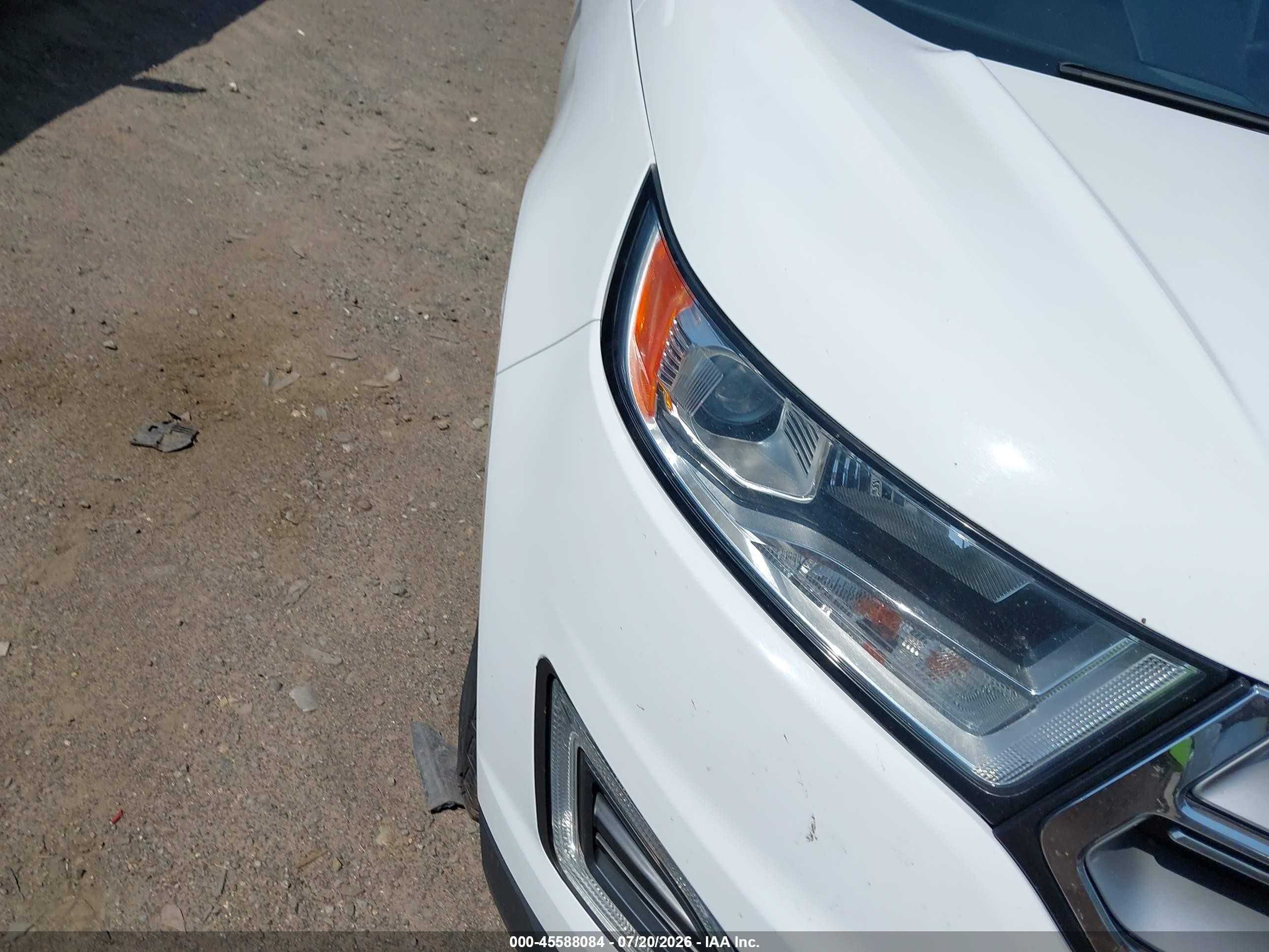 2015 Ford Edge Sel White vin: 2FMTK4J82FBB86100