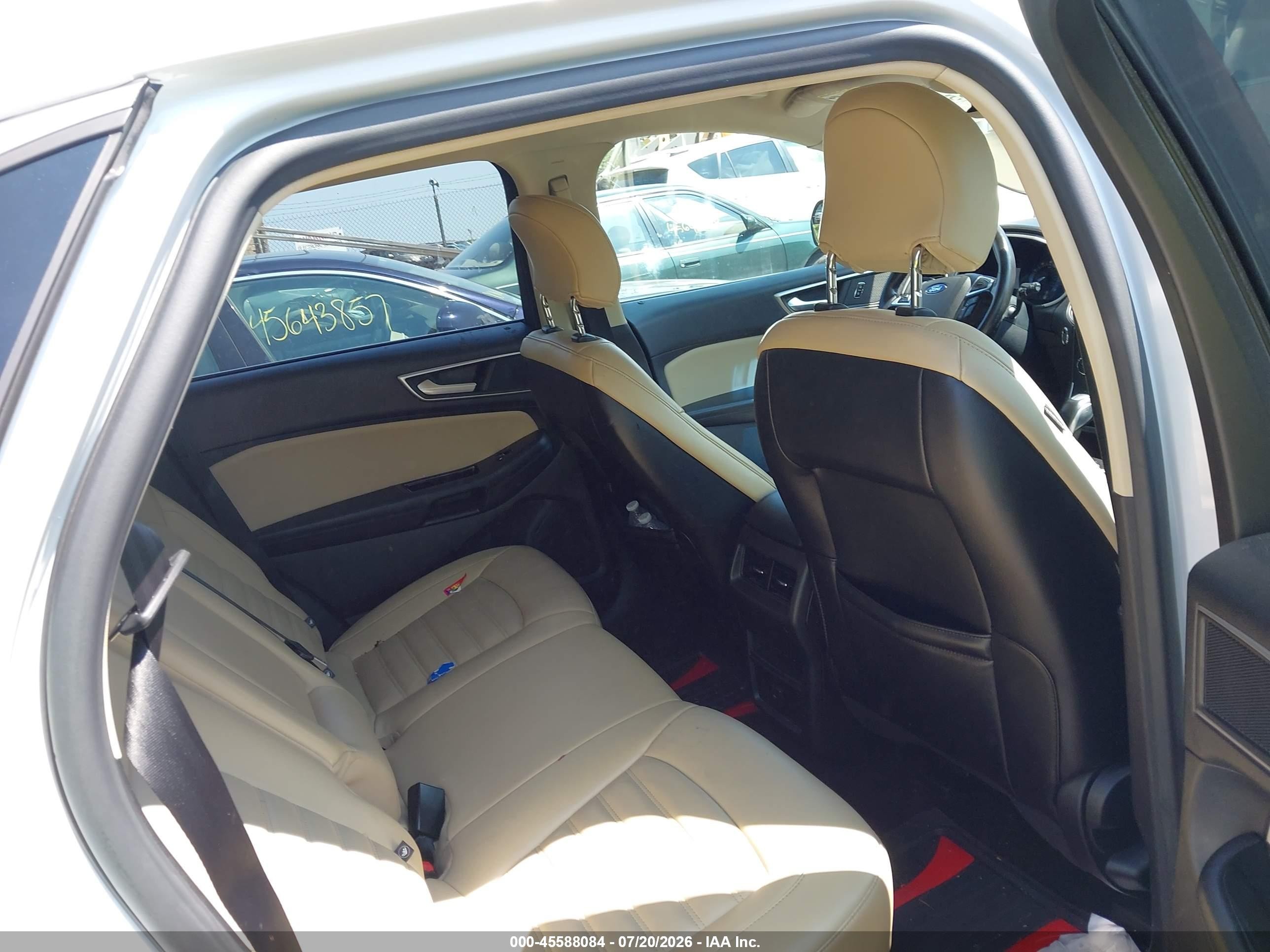 2015 Ford Edge Sel White vin: 2FMTK4J82FBB86100