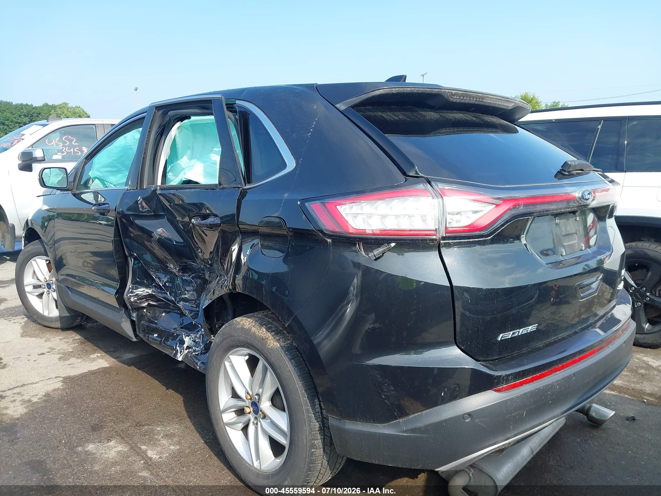2015 Ford Edge Sel Black vin: 2FMTK4J82FBB91085