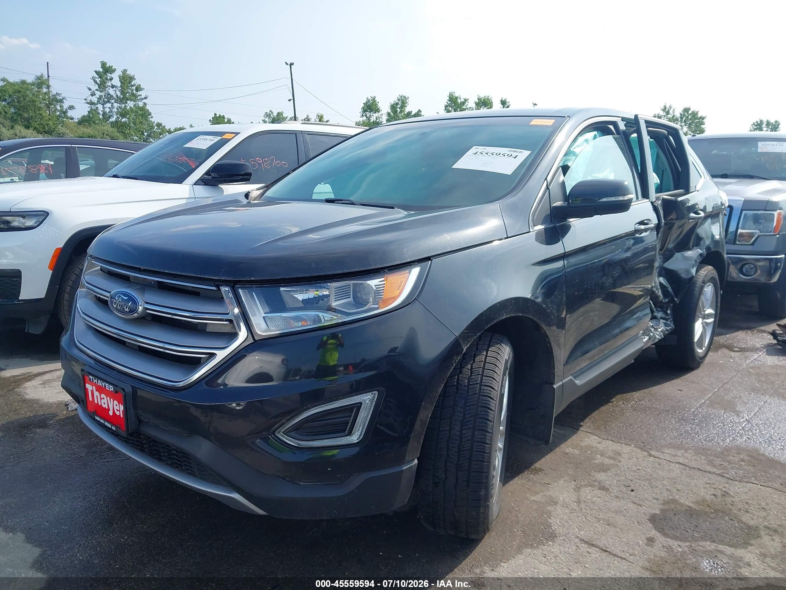 2015 Ford Edge Sel Black vin: 2FMTK4J82FBB91085