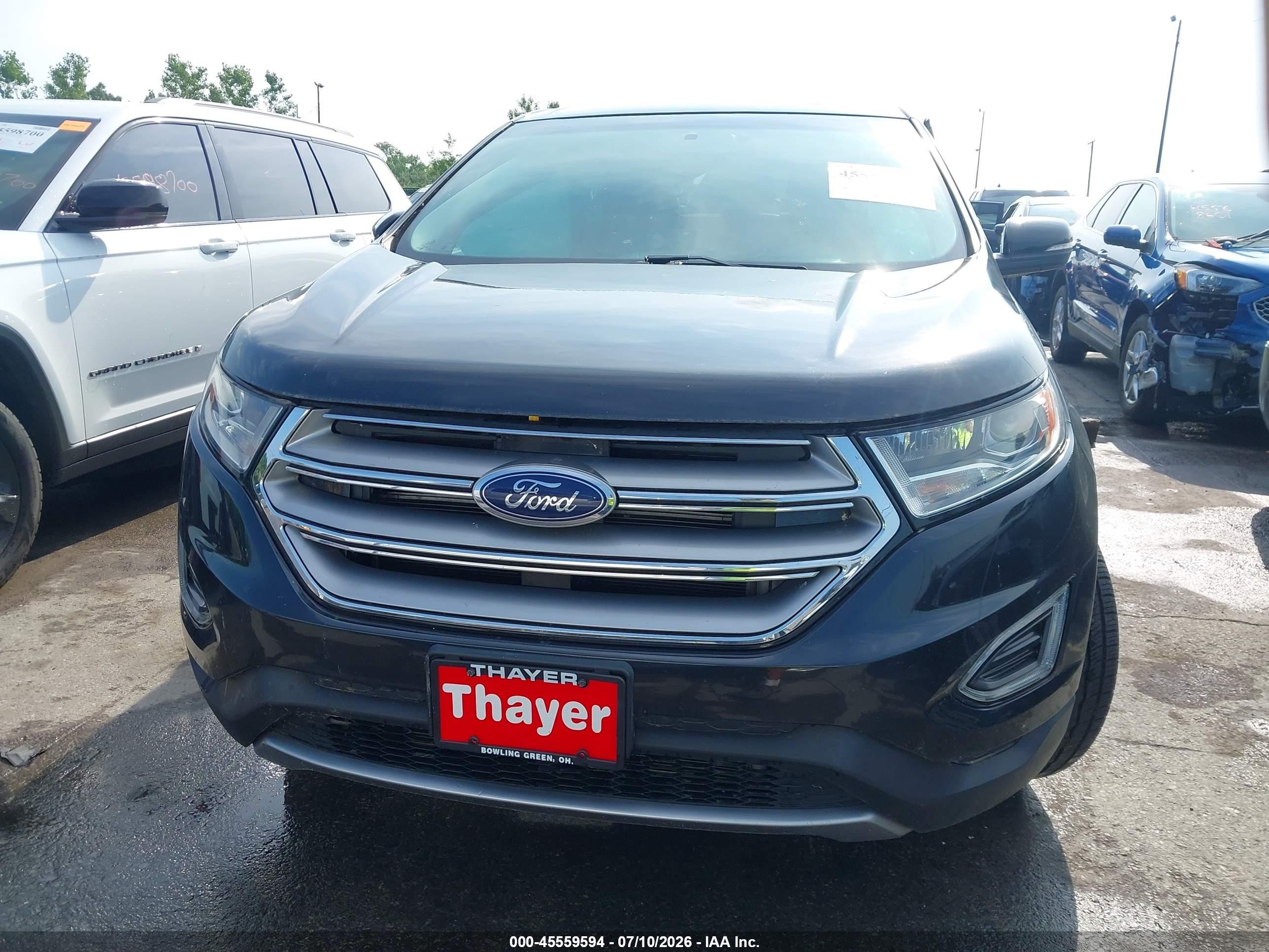 2015 Ford Edge Sel Black vin: 2FMTK4J82FBB91085