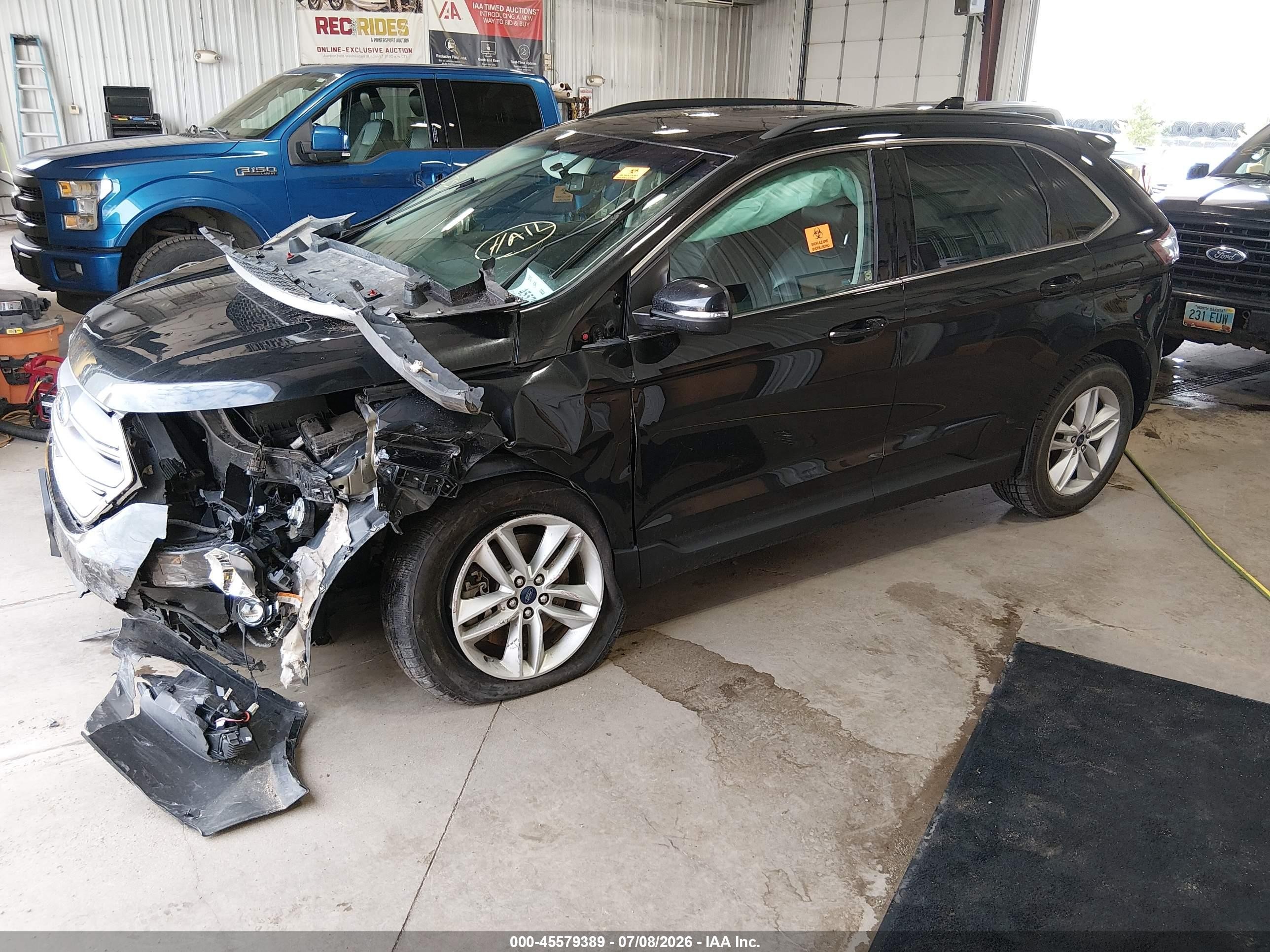 2015 Ford Edge Sel Black vin: 2FMTK4J82FBC39667