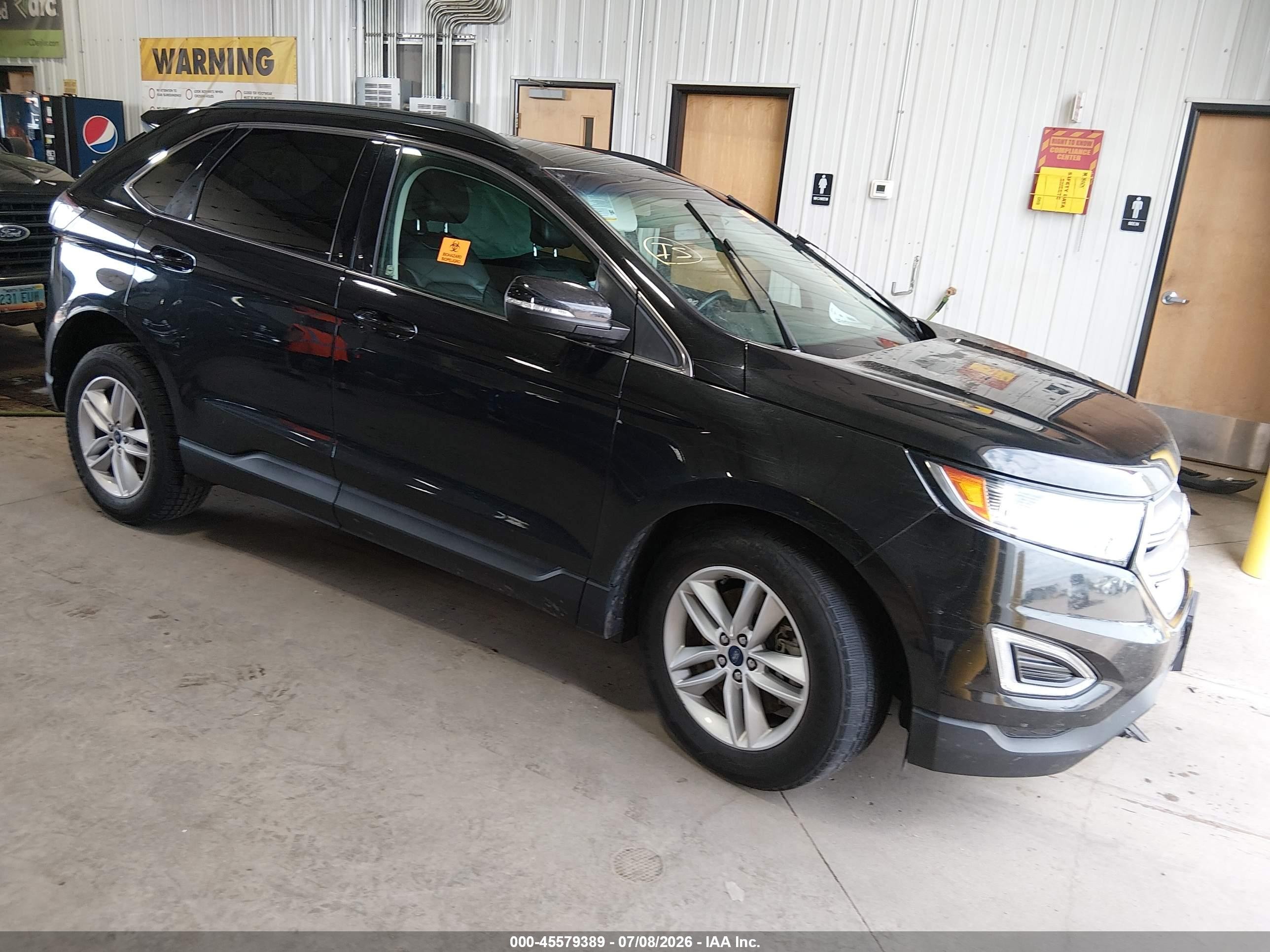 2015 Ford Edge Sel Black vin: 2FMTK4J82FBC39667