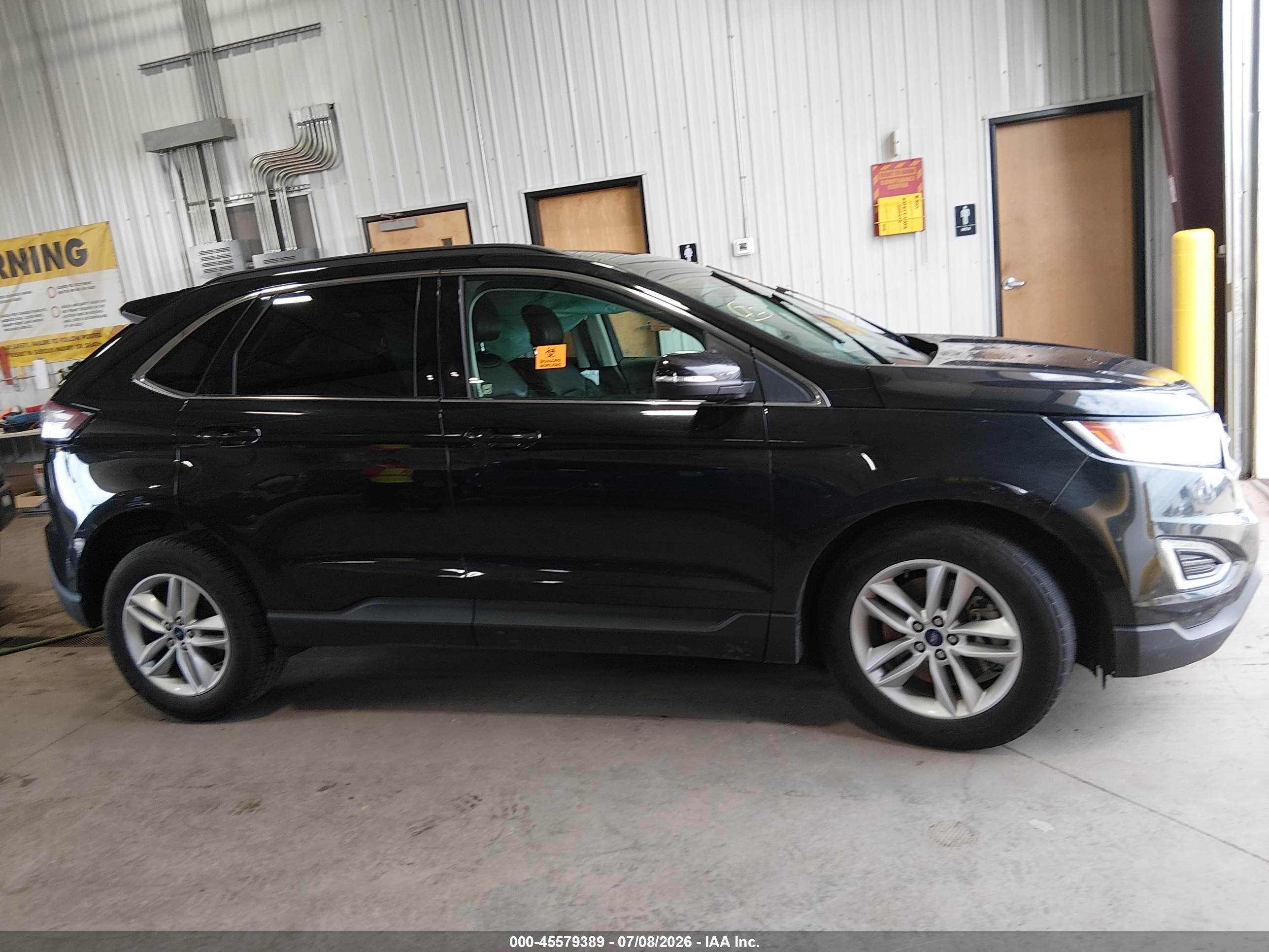 2015 Ford Edge Sel Black vin: 2FMTK4J82FBC39667