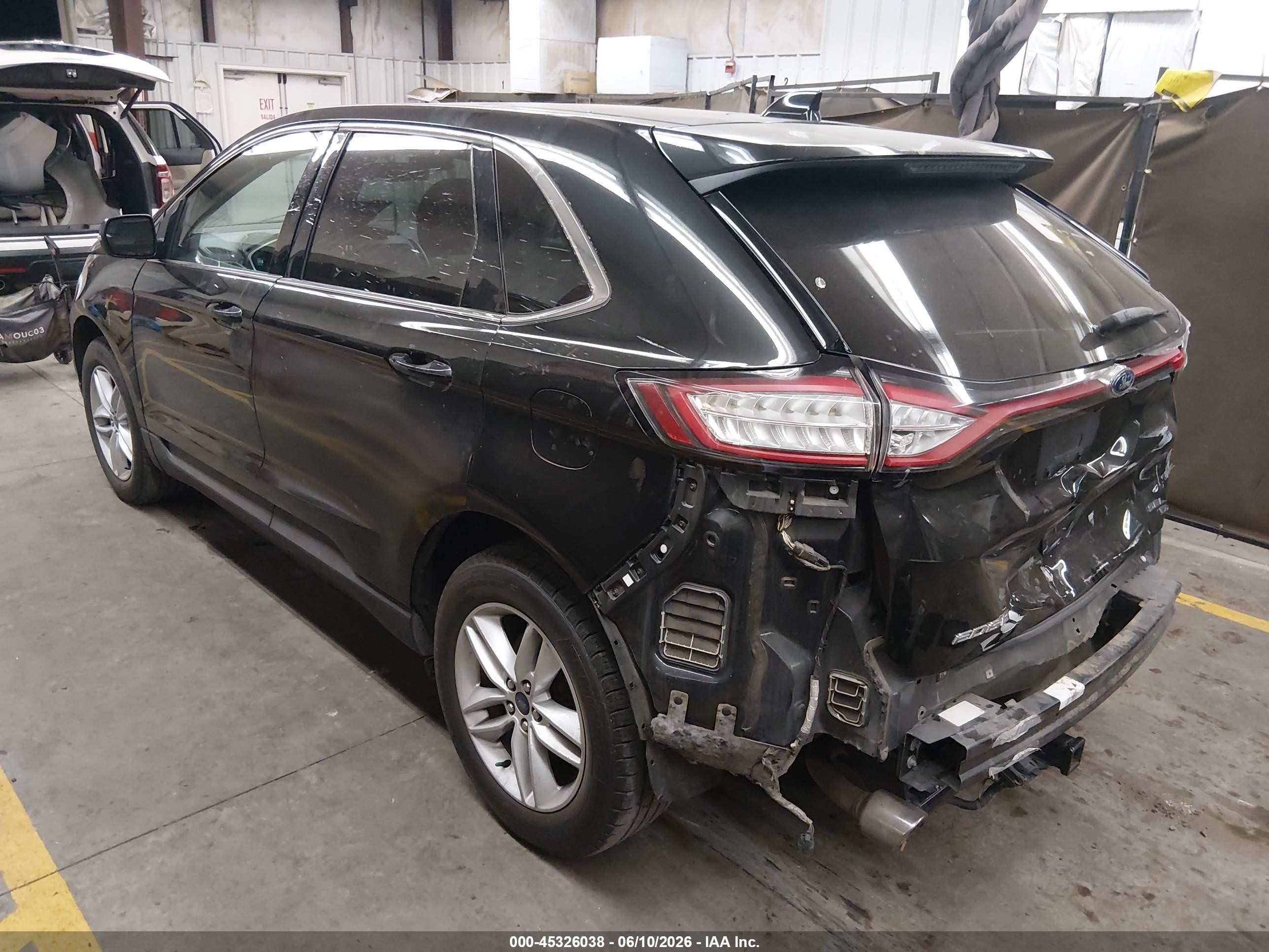 2015 Ford Edge Sel Черный vin: 2FMTK4J83FBB00650