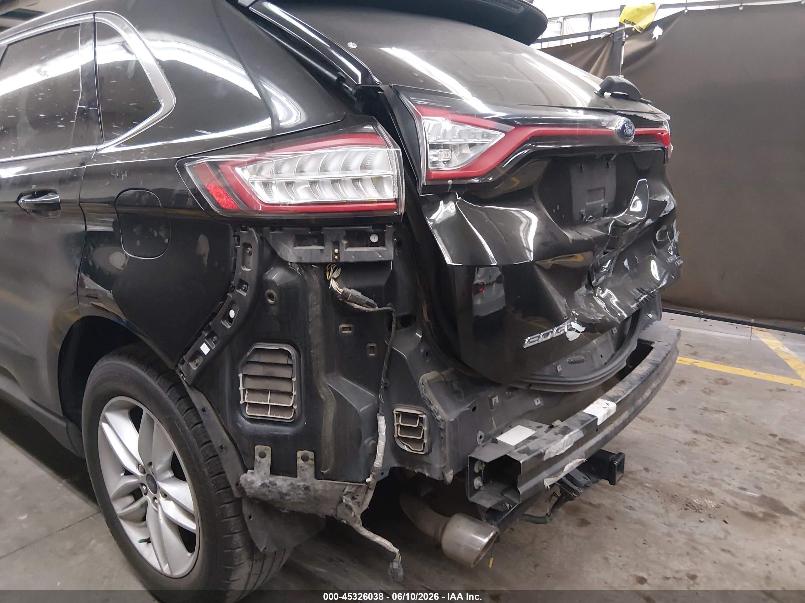 2015 Ford Edge Sel Черный vin: 2FMTK4J83FBB00650