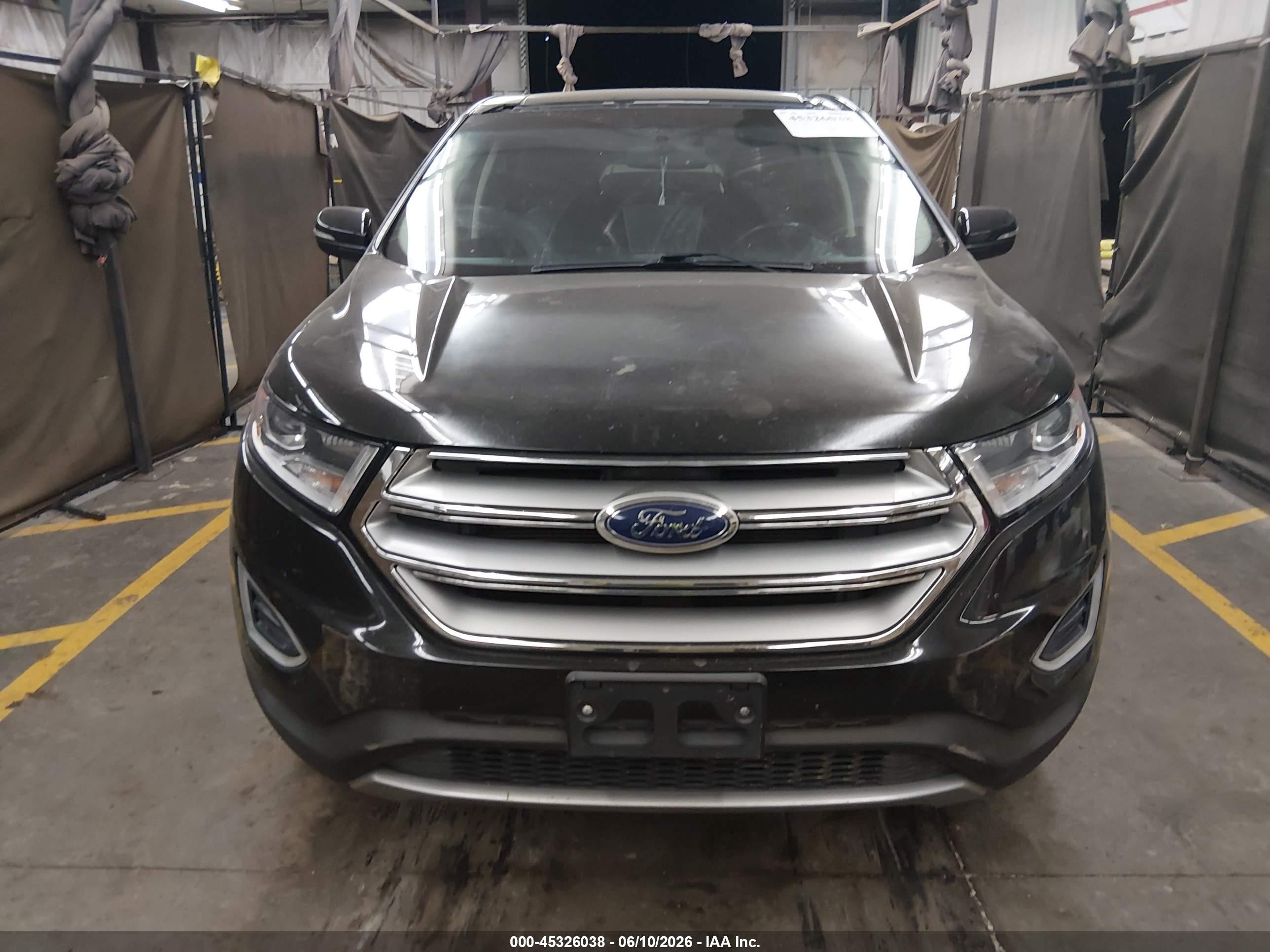 2015 Ford Edge Sel Черный vin: 2FMTK4J83FBB00650