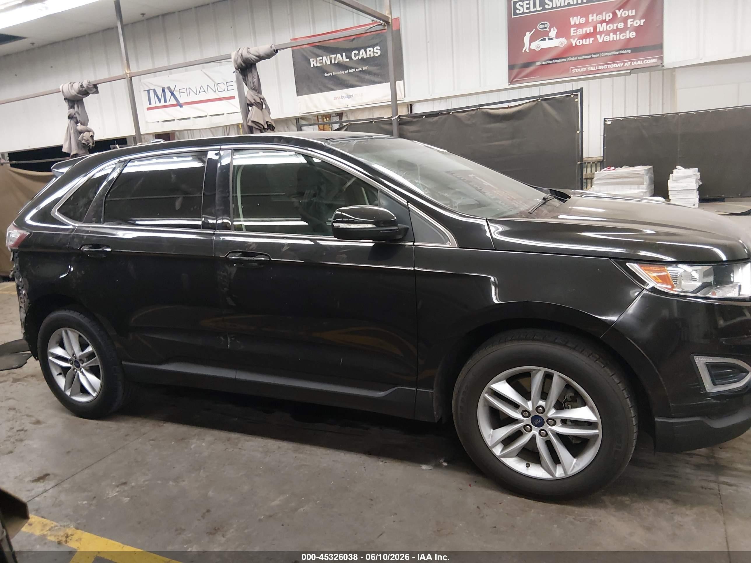 2015 Ford Edge Sel Черный vin: 2FMTK4J83FBB00650