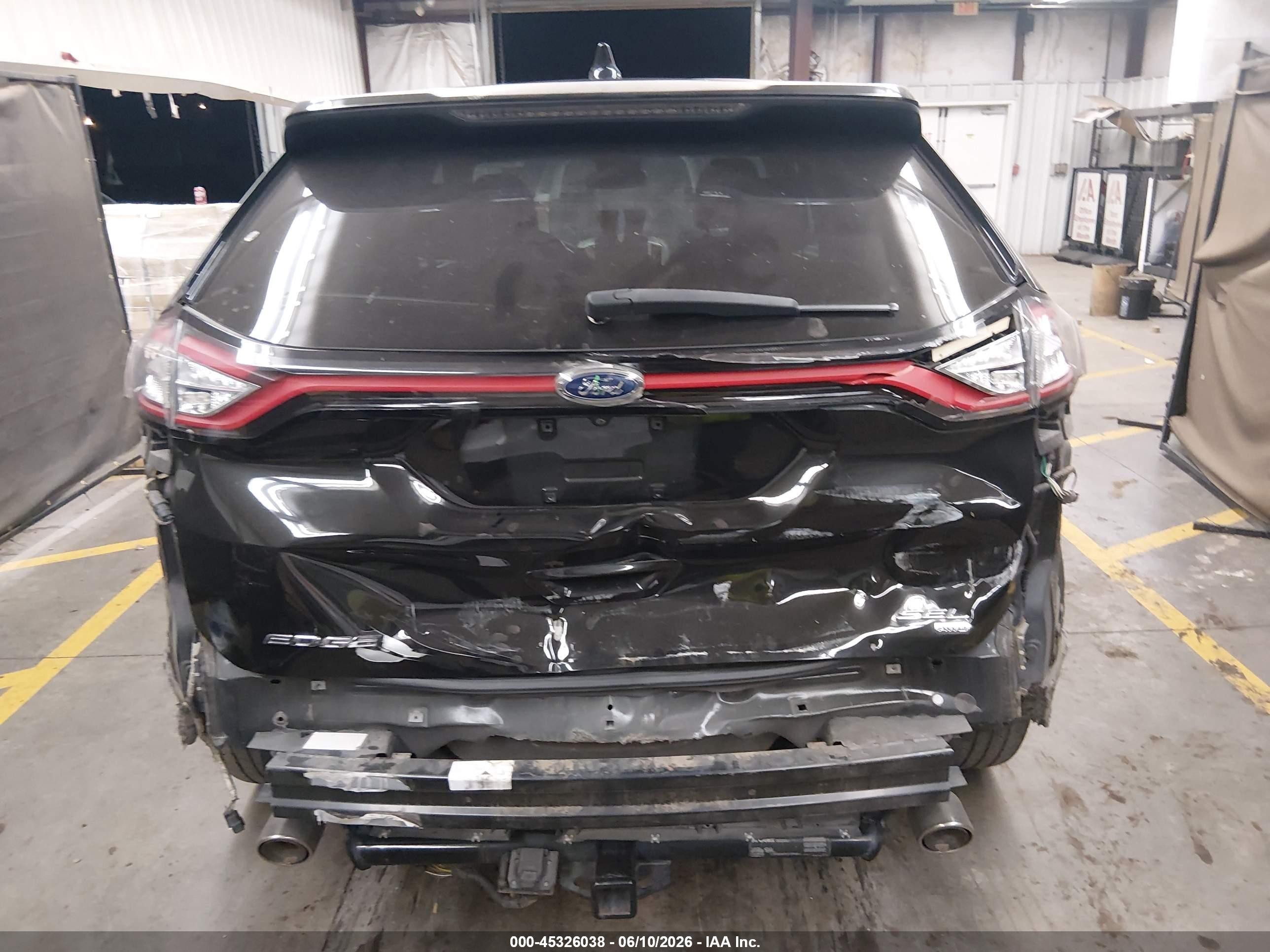 2015 Ford Edge Sel Черный vin: 2FMTK4J83FBB00650