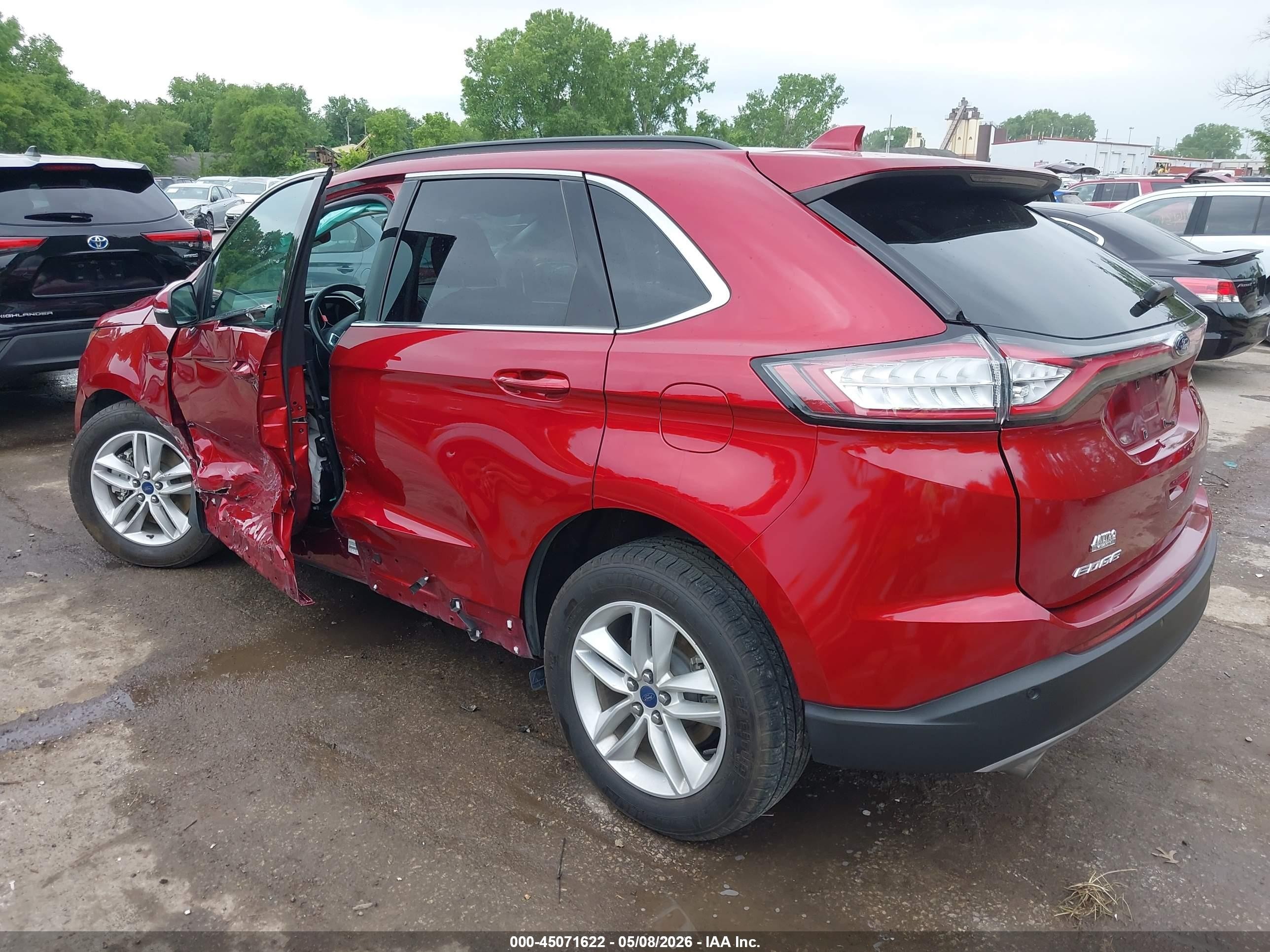 2015 Ford Edge Sel Красный vin: 2FMTK4J83FBB71444