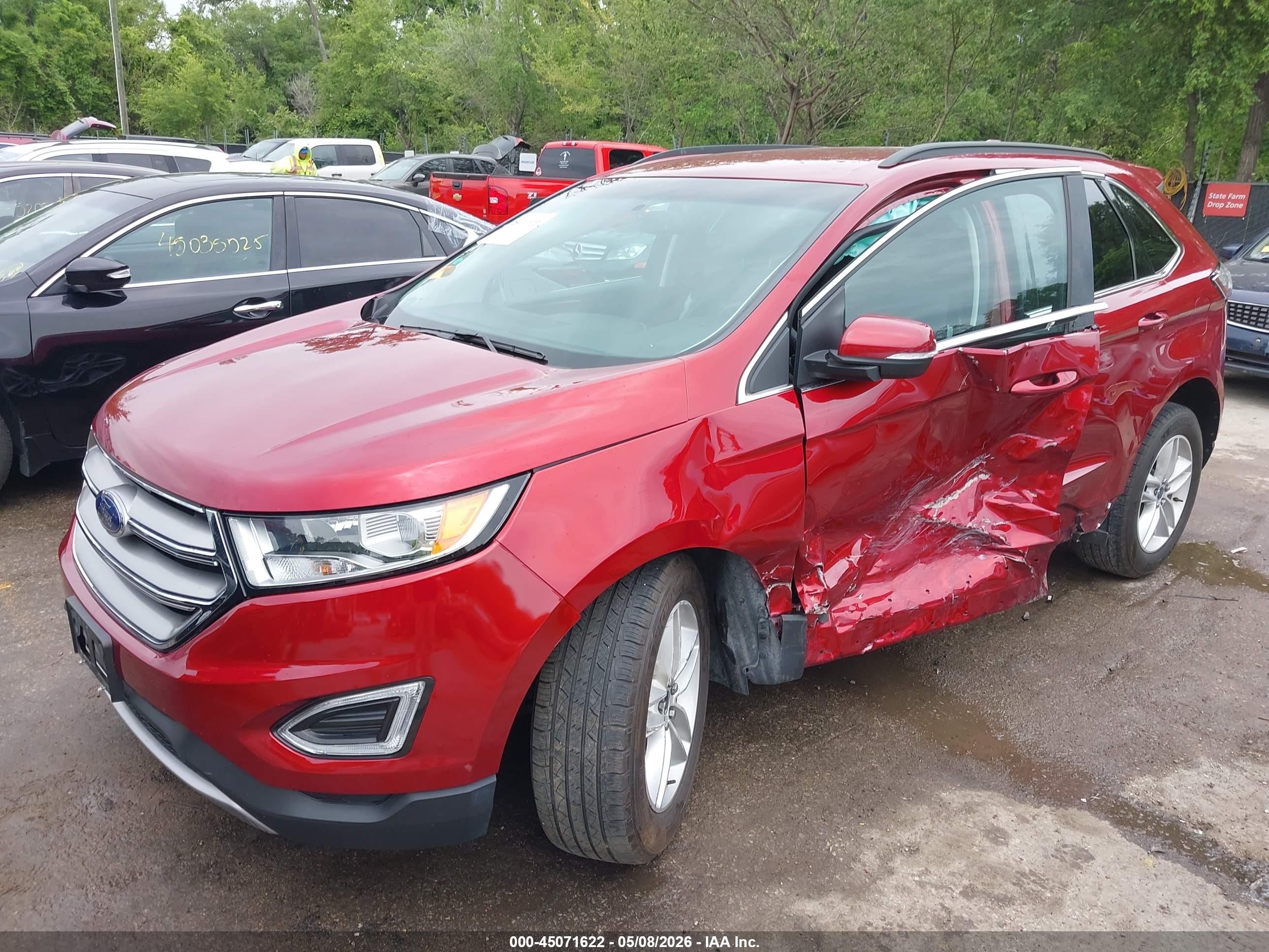 2015 Ford Edge Sel Красный vin: 2FMTK4J83FBB71444