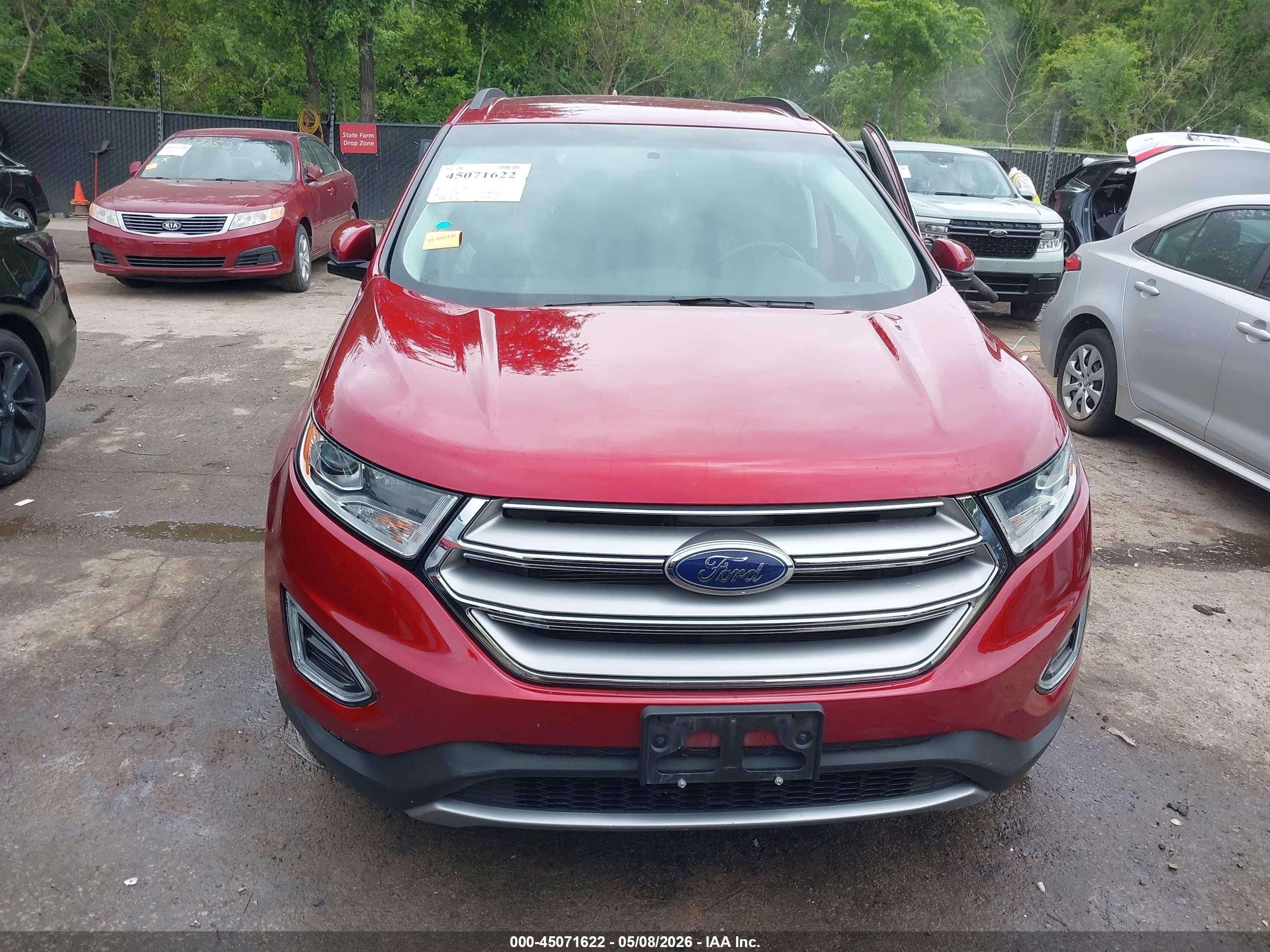 2015 Ford Edge Sel Красный vin: 2FMTK4J83FBB71444