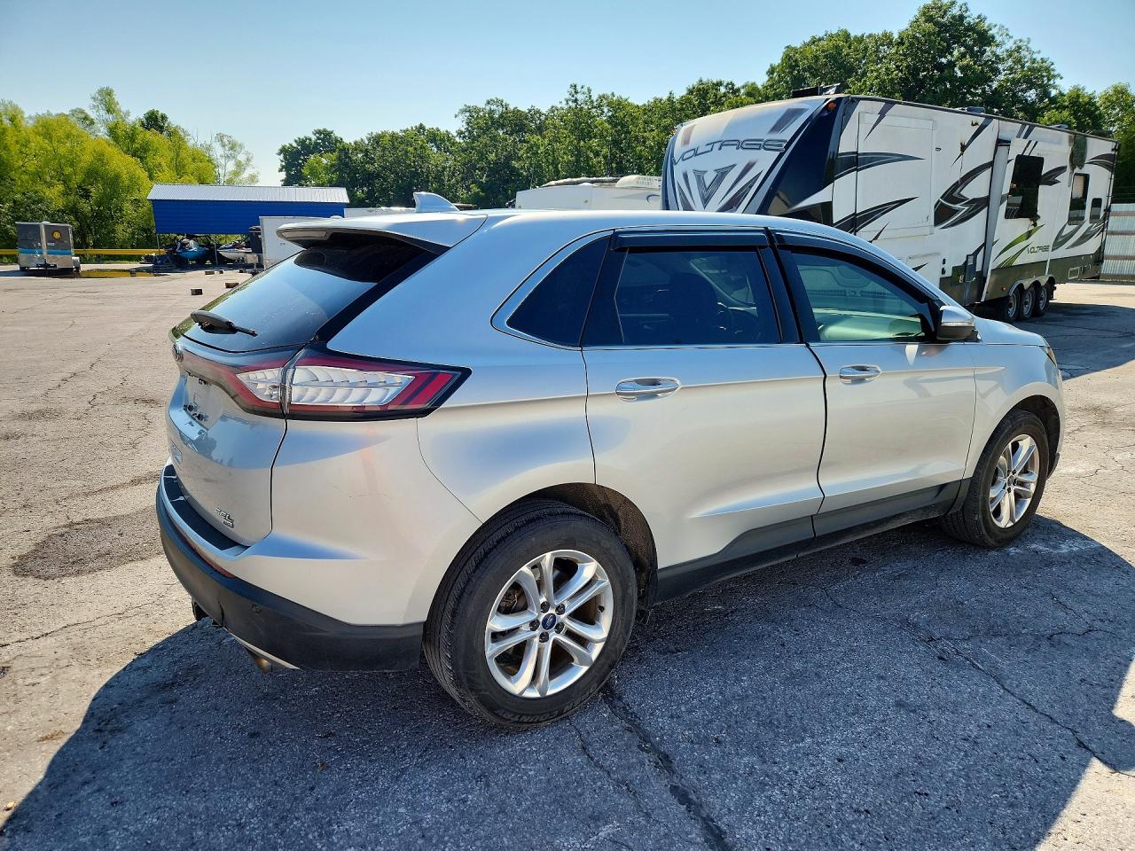 2015 Ford Edge Sel Silver vin: 2FMTK4J83FBB75672