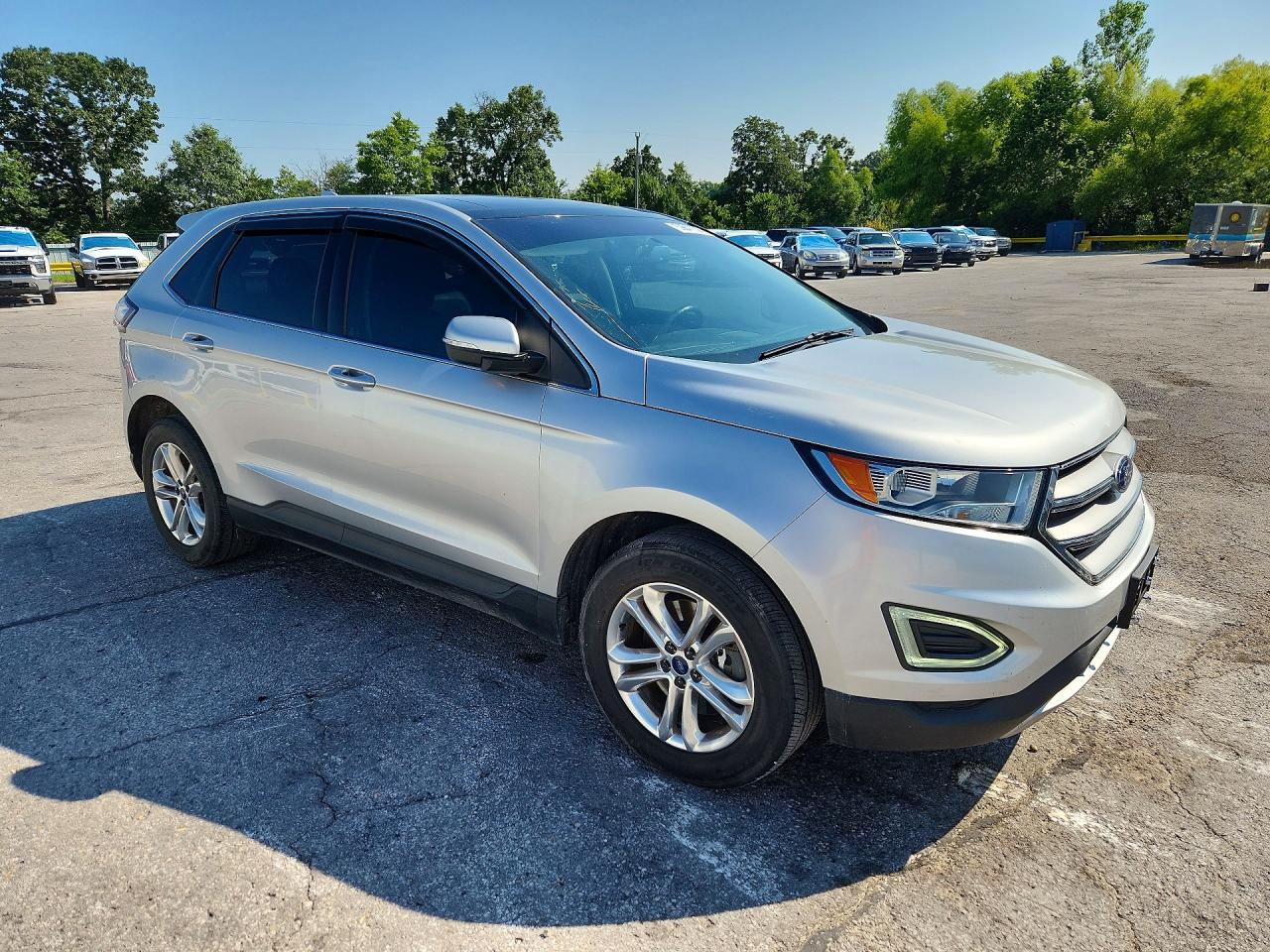 2015 Ford Edge Sel Silver vin: 2FMTK4J83FBB75672