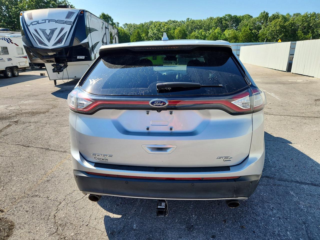 2015 Ford Edge Sel Silver vin: 2FMTK4J83FBB75672