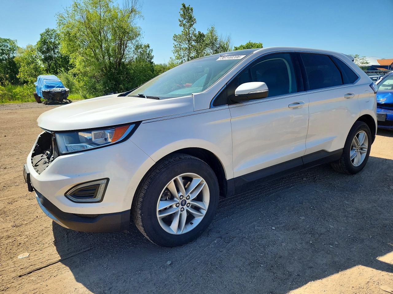 2015 Ford Edge Sel White vin: 2FMTK4J83FBB95999