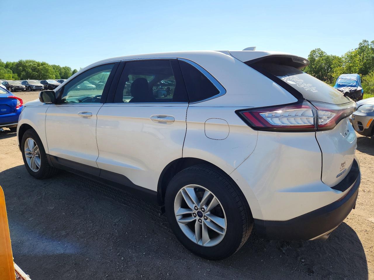 2015 Ford Edge Sel White vin: 2FMTK4J83FBB95999
