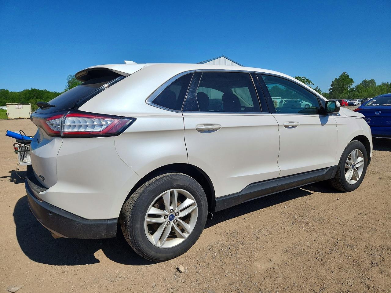 2015 Ford Edge Sel White vin: 2FMTK4J83FBB95999