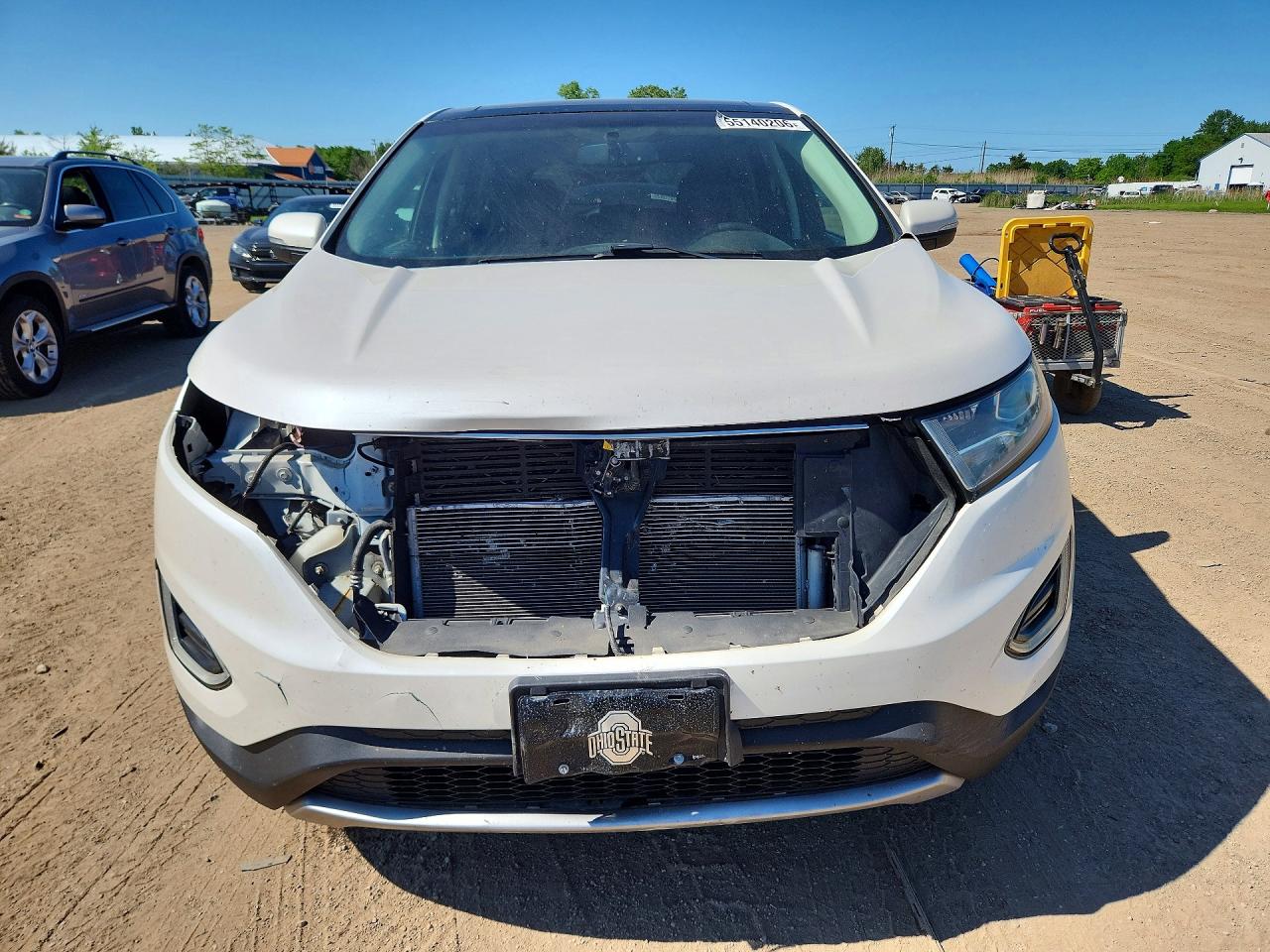 2015 Ford Edge Sel White vin: 2FMTK4J83FBB95999