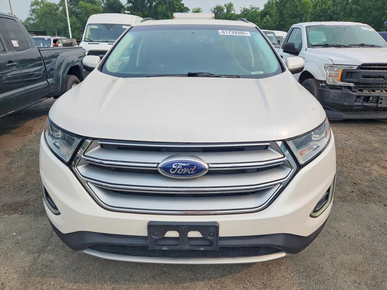 2015 Ford Edge Sel White vin: 2FMTK4J84FBB01807
