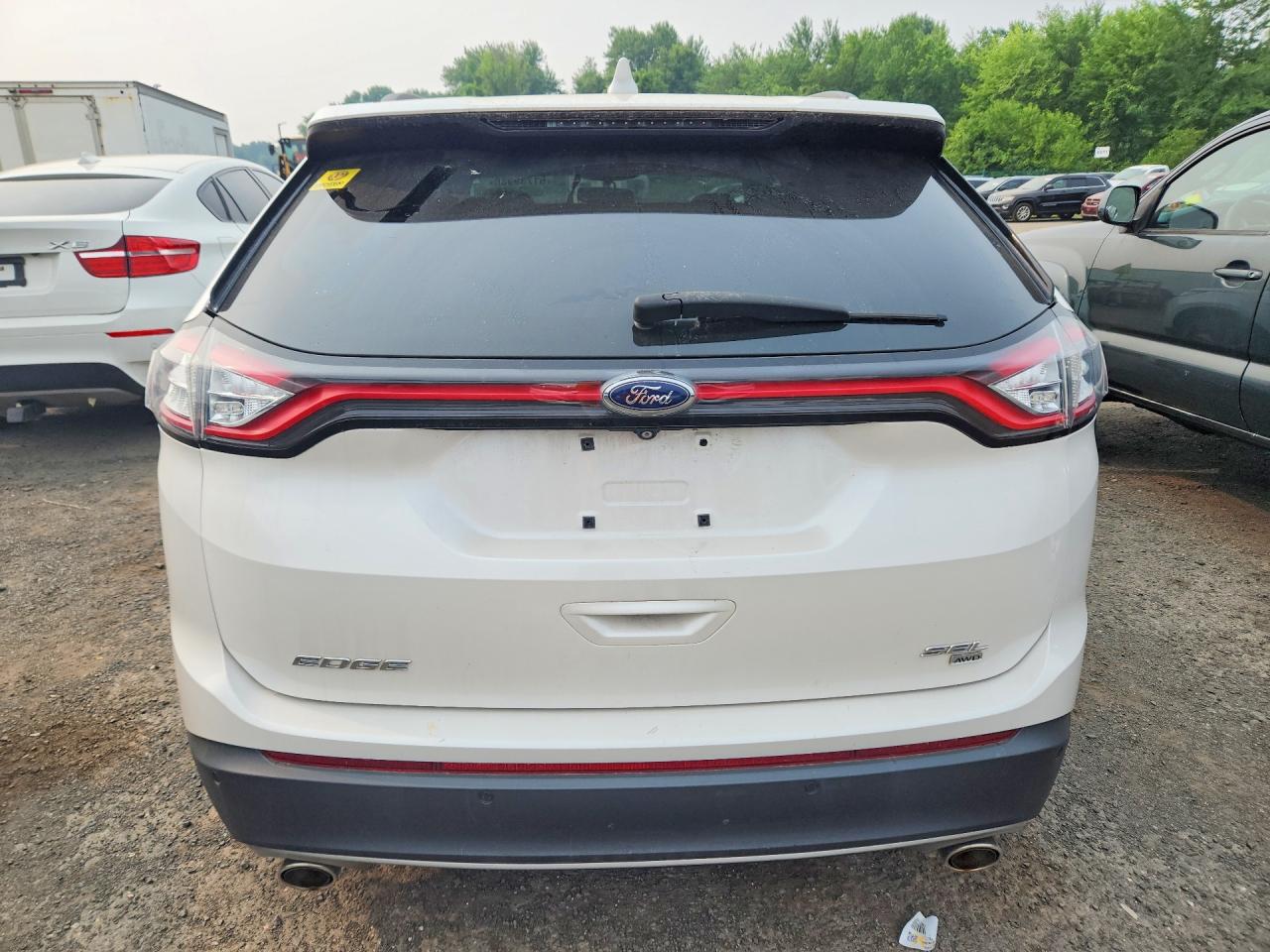 2015 Ford Edge Sel White vin: 2FMTK4J84FBB01807