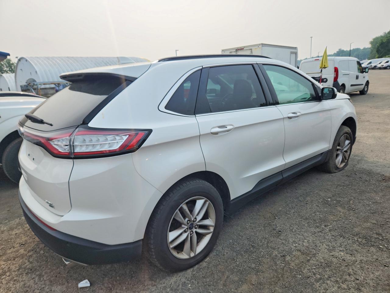 2015 Ford Edge Sel White vin: 2FMTK4J84FBB01807