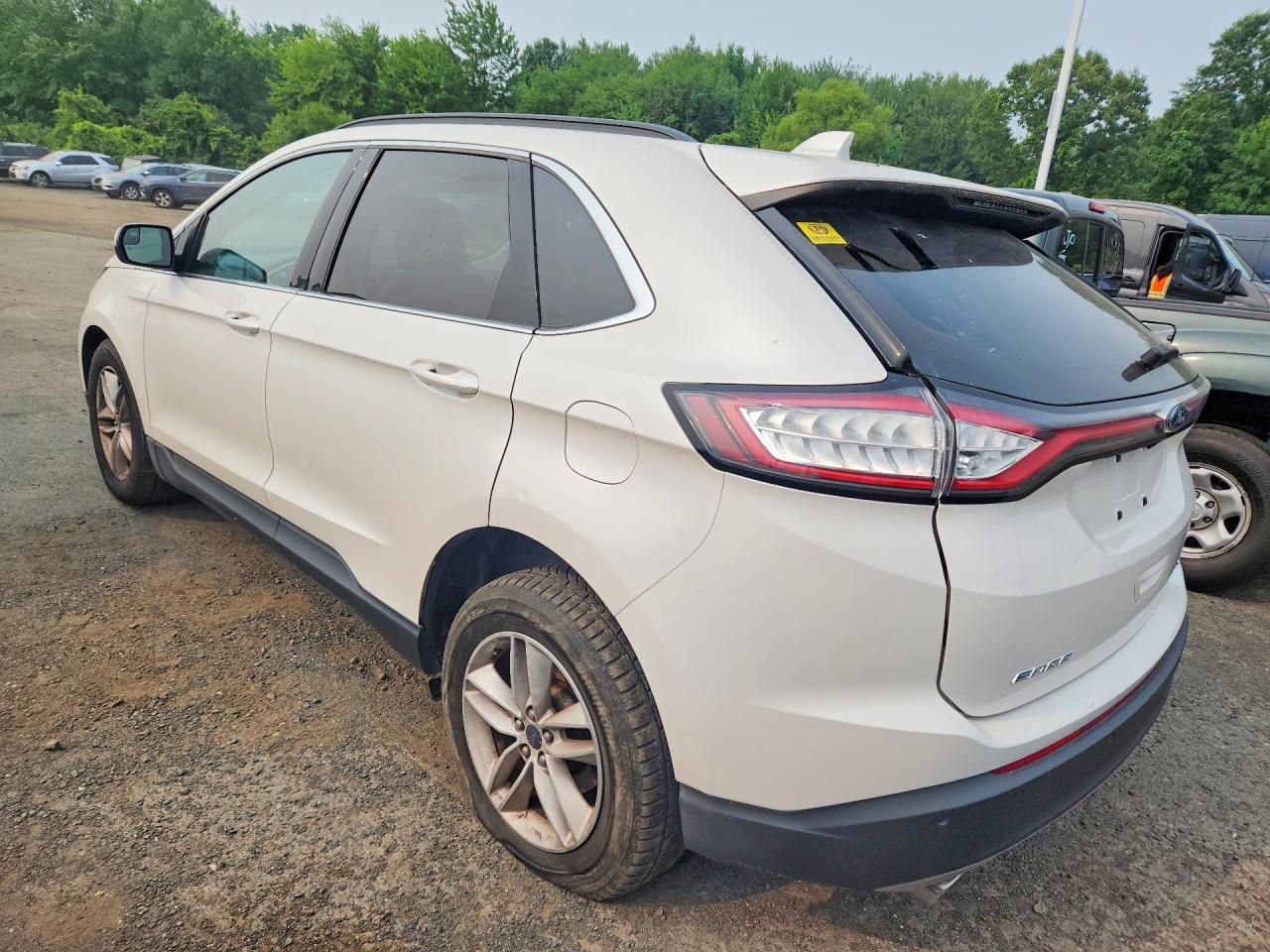 2015 Ford Edge Sel White vin: 2FMTK4J84FBB01807